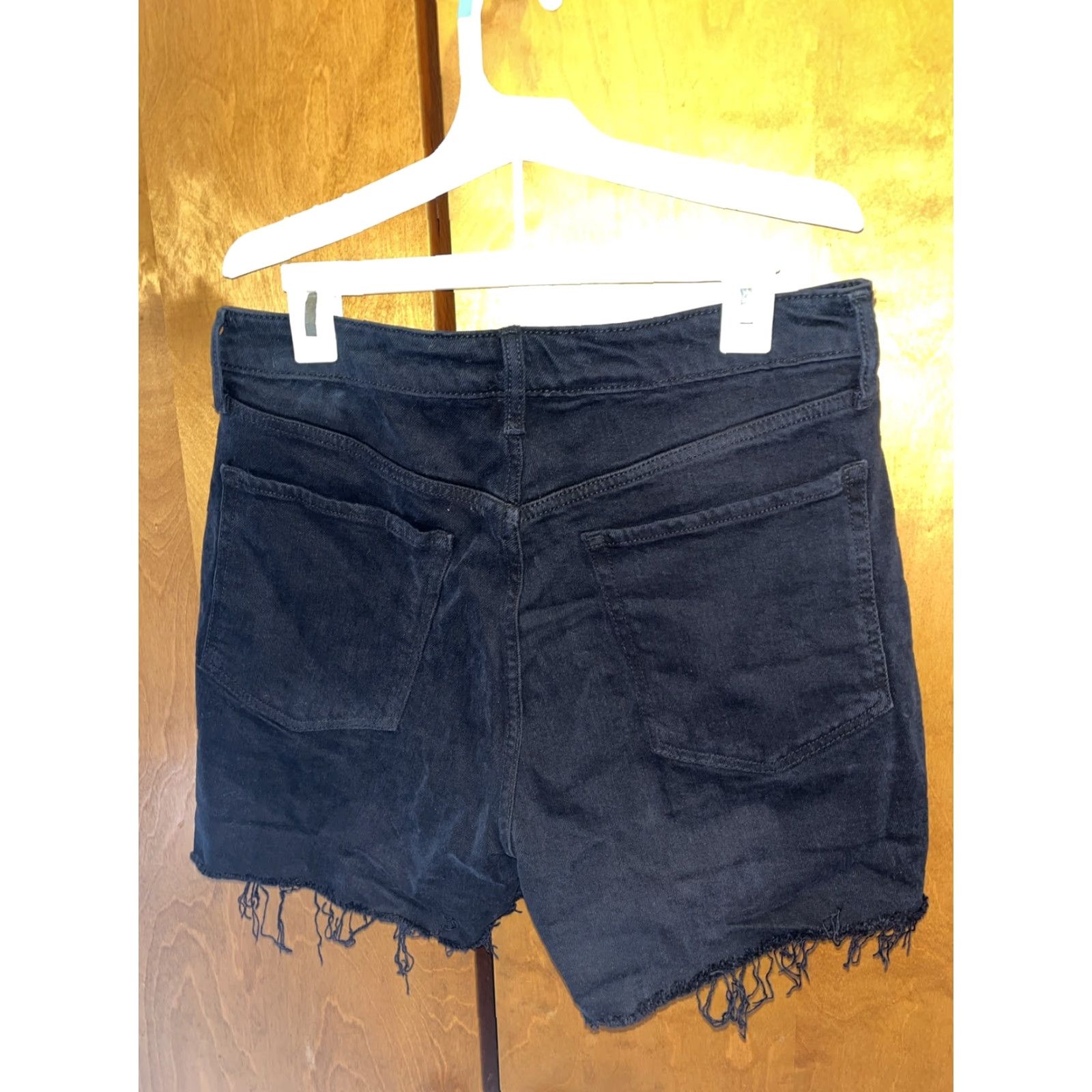 Old Navy Vintage Old Navy Women's Size 12 Black Denim Cutoff Shorts 90s Festival Casual Summer Size 34" / US 12 / IT 48 - 3 Thumbnail
