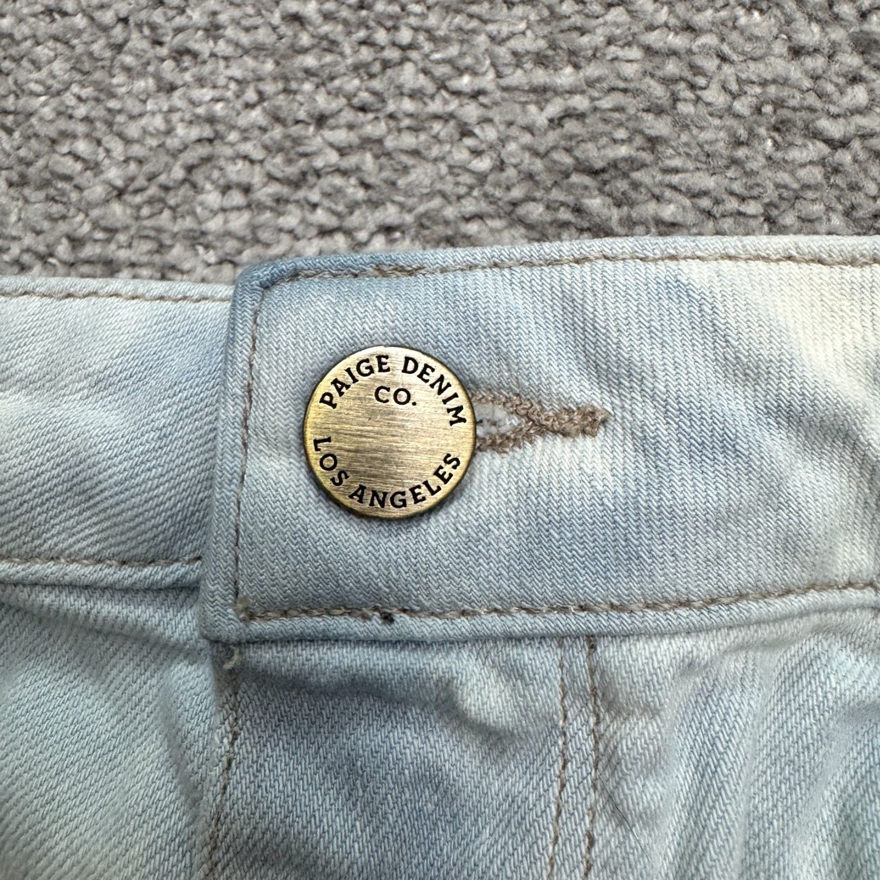 Paige Paige Hoxton Ankle Peg Denim Jeans Womens 30 Regular High Rise Acid Wash Blue 5-Pocket City Grunge Jeans Womens Size 30" / US 8 / IT 44 - 3 Thumbnail