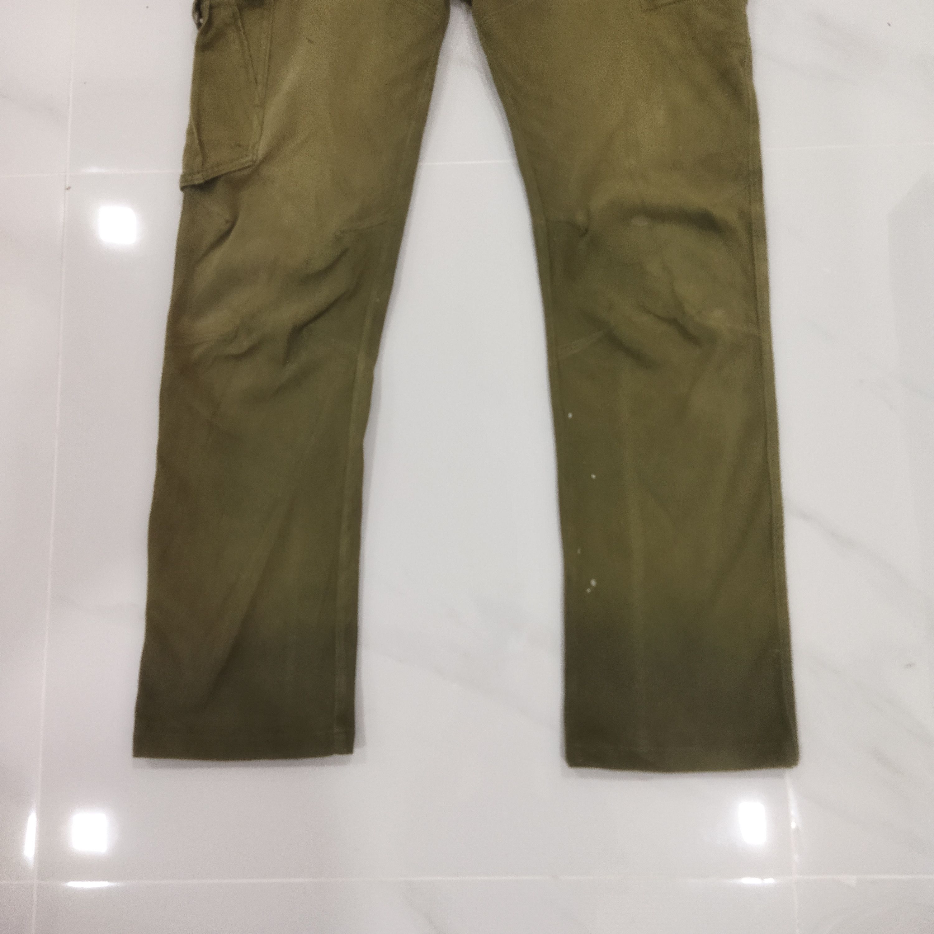 Japanese Brand FIELDCORE FADED GREEN CARGO PANTS Size US 30 / EU 46 - 3 Thumbnail