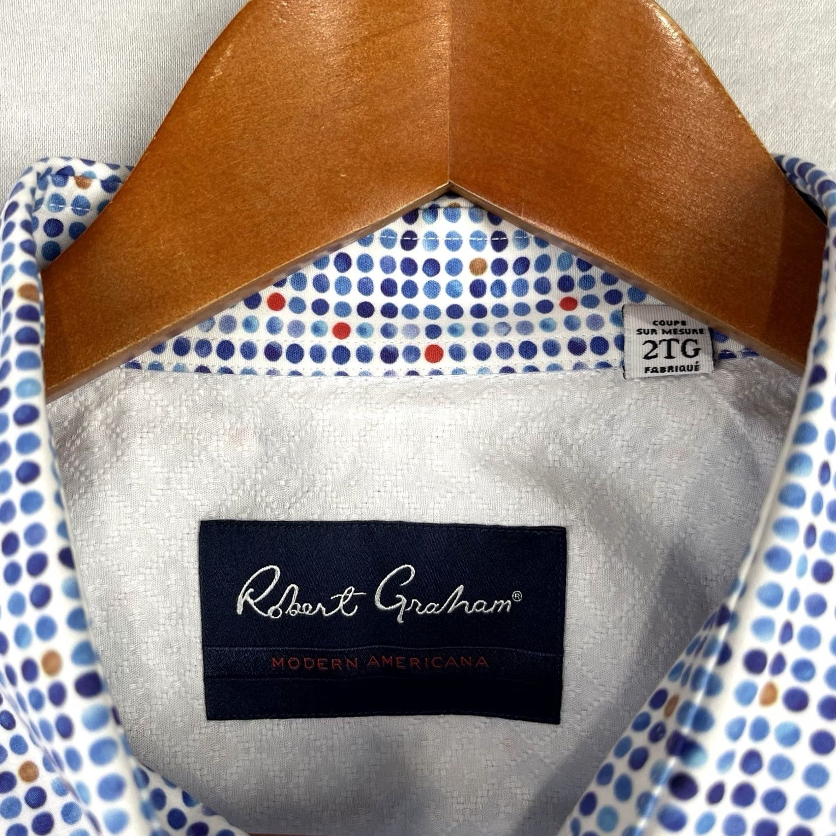 Robert Graham Robert Graham Shirt Men 2XL Polka Dots Colorful Cutaway Button Up Cuffed Short Sleeve Button-Up Size US XXL / EU 58 / 5 - 4 Thumbnail
