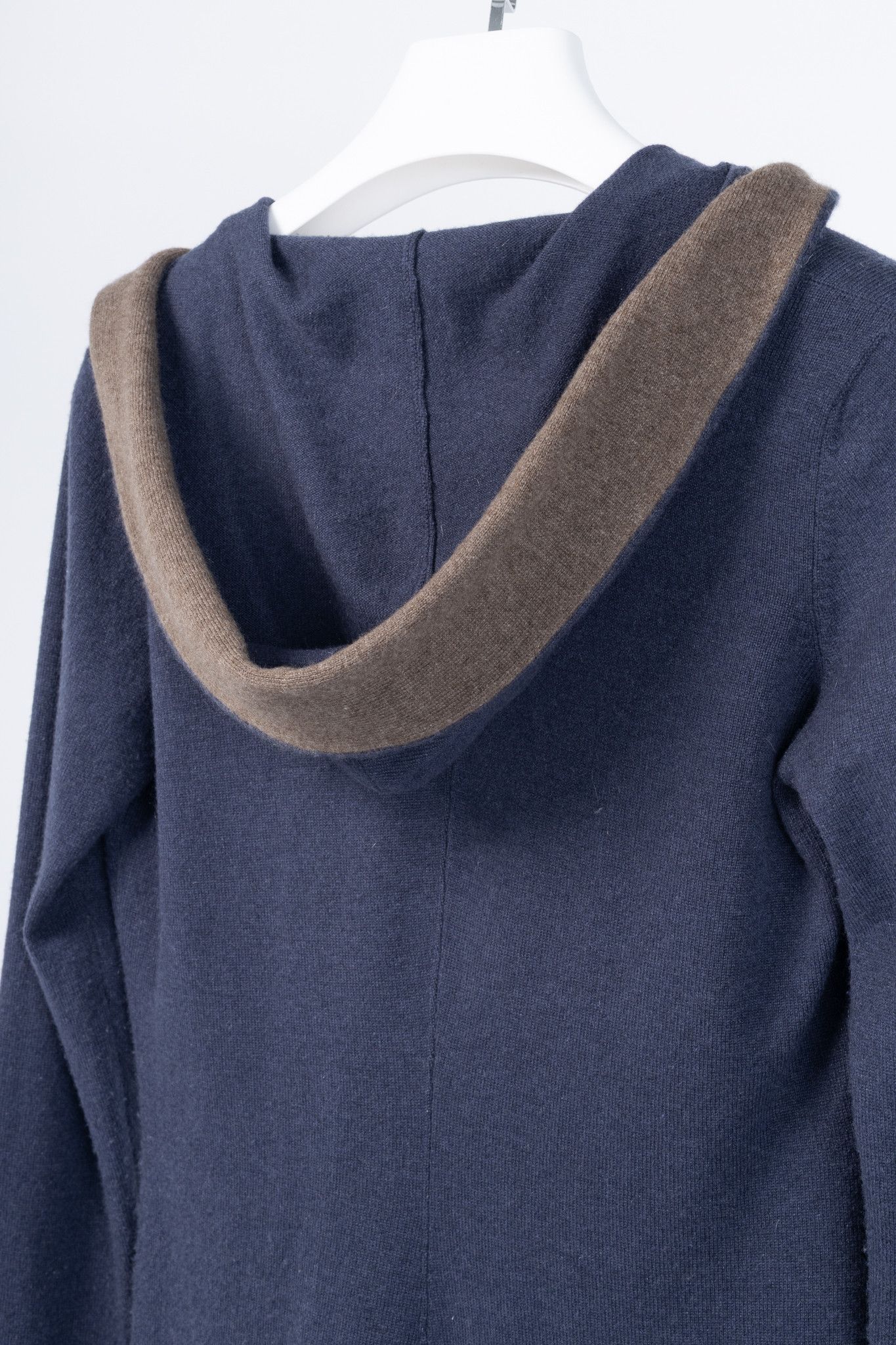 Brunello Cucinelli Brunello Cucinelli Two-Tone Cashmere Hooded Toggle Cardigan Size M / US 6-8 / IT 42-44 - 8 Thumbnail