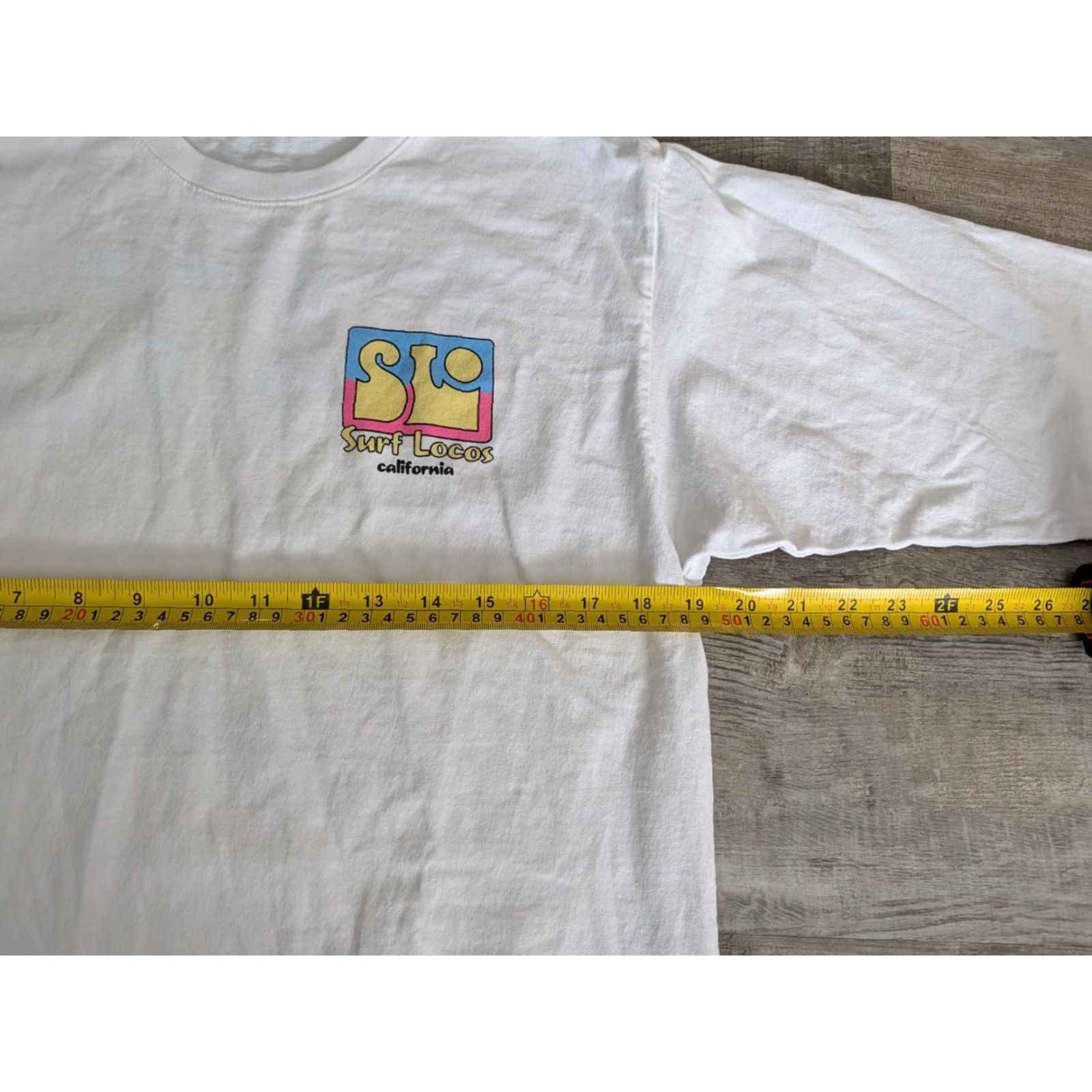 Doublet Surf Locos White Long Sleeve Mens Double-Sided Tee Shirt S Small USA Made Size US S / EU 44-46 / 1 - 5 Thumbnail