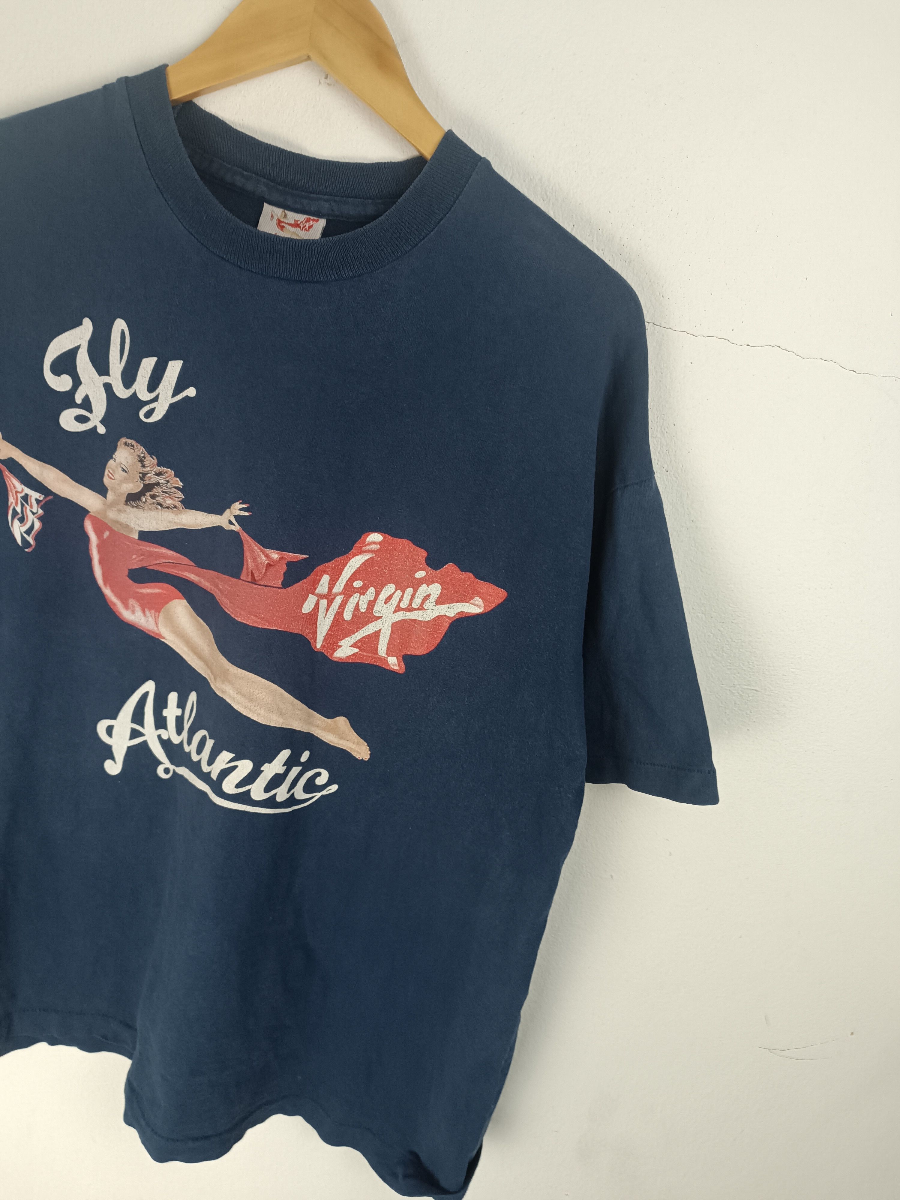 Vintage VINTAGE 90'S VIRGIN FLY ATLANTIC VERY RARE PRINCESS DIANA TS Size US XL / EU 56 / 4 - 8 Thumbnail