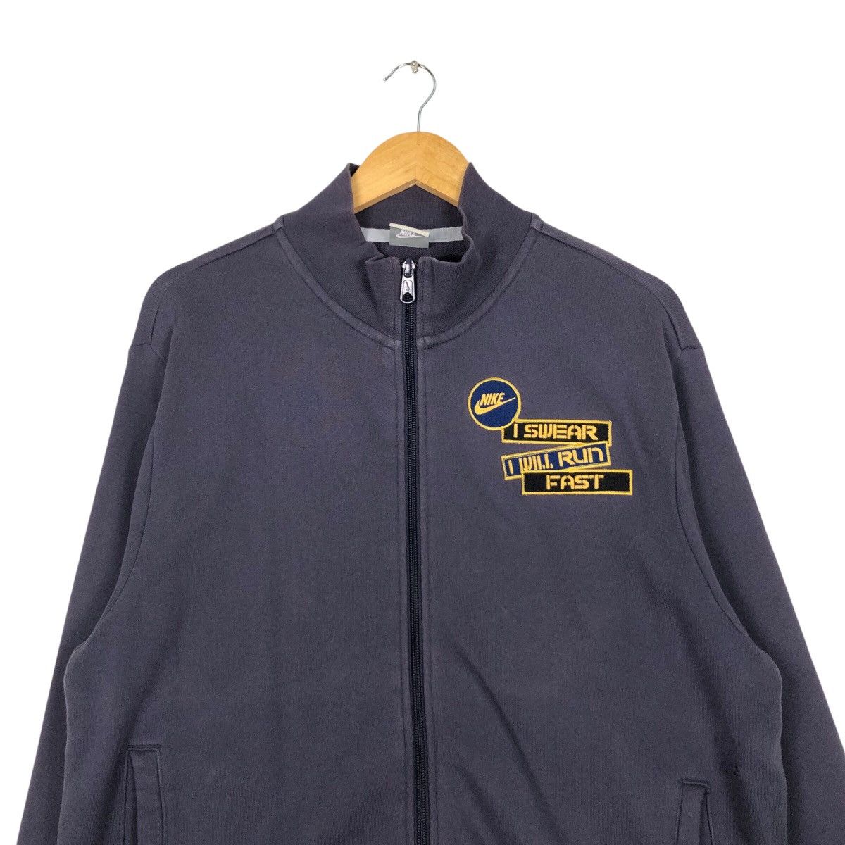 Japanese Brand × Nike I swear I will Run Fast Nike Sweater Jacket Rare Size US M / EU 48-50 / 2 - 2 Thumbnail