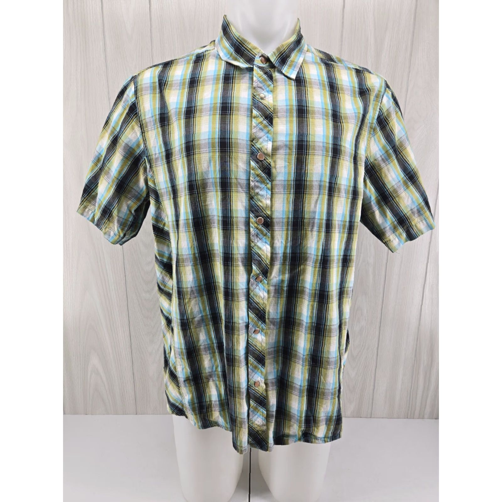 Prana prAna Shirt Mens Large Green Teal Plaid Cotton Pearl Snap Outdoor Shirt Mens Large Green Teal Plaid Cotton Pearl Snap Outdoor Game... Size US L / EU 52-54 / 3 - 2 Thumbnail