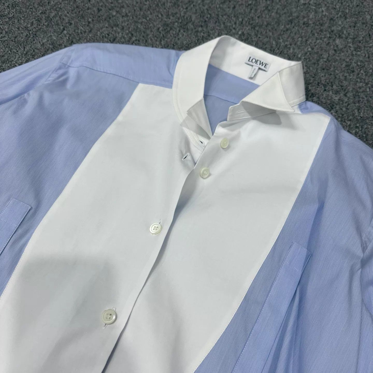 Louis Vuitton Loewe Blue White Color Blocked Shirt XS NWT Size XS / US 0-2 / IT 36-38 - 4 Thumbnail