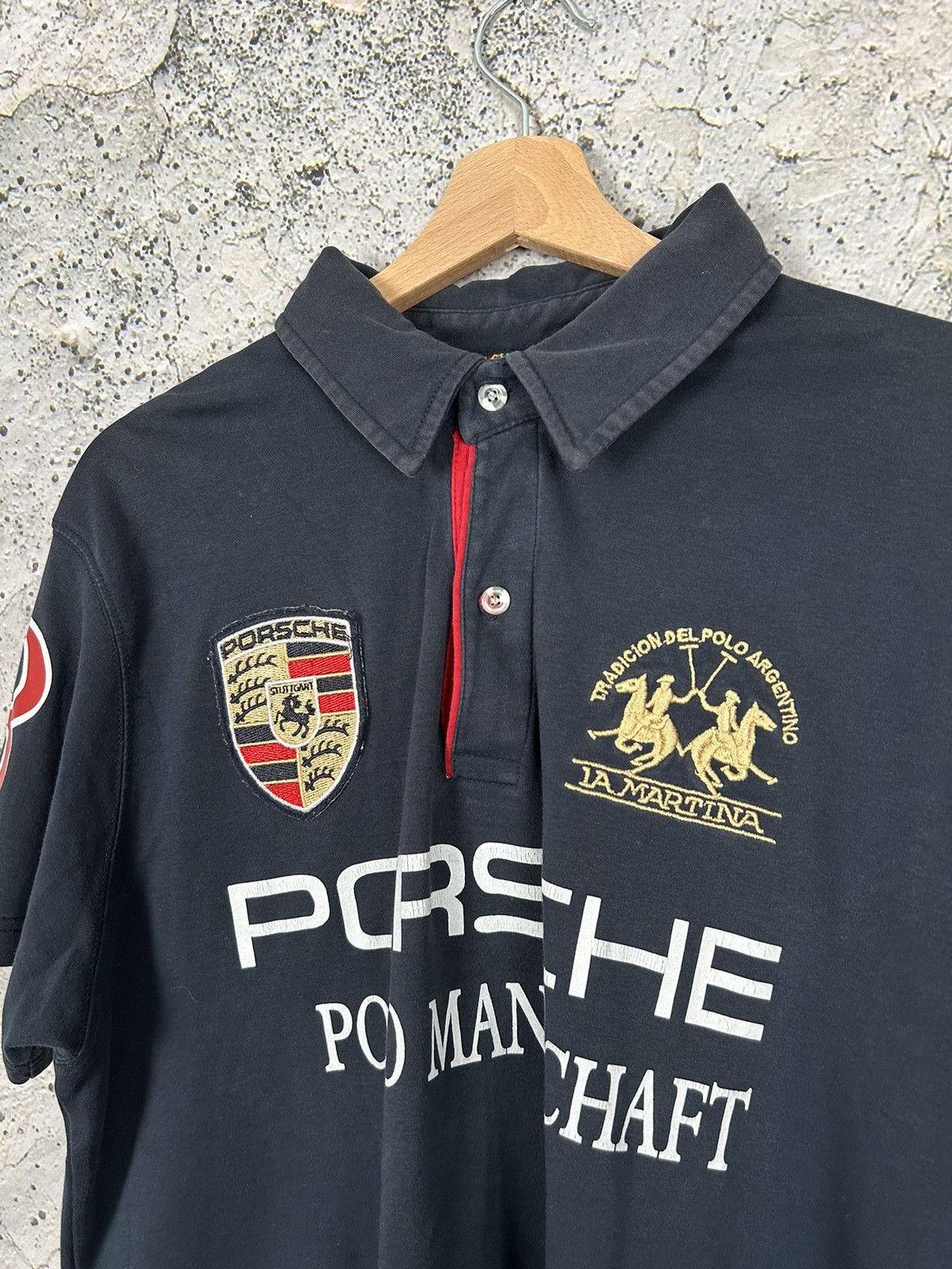 Porsche Design Vintage Porsche Polo Manschaft La Martina Racing Motorsport Size US XXL / EU 58 / 5 - 3 Thumbnail