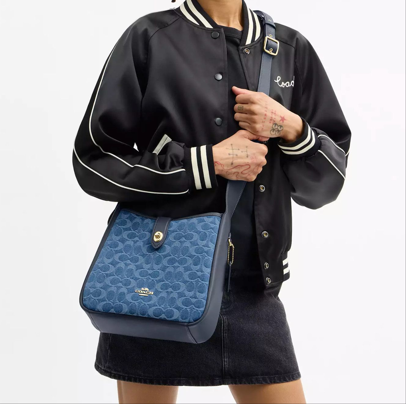Coach Hadley Convertible Crossbody Bag In Signature Denim CDB98 Size ONE SIZE - 7 Thumbnail