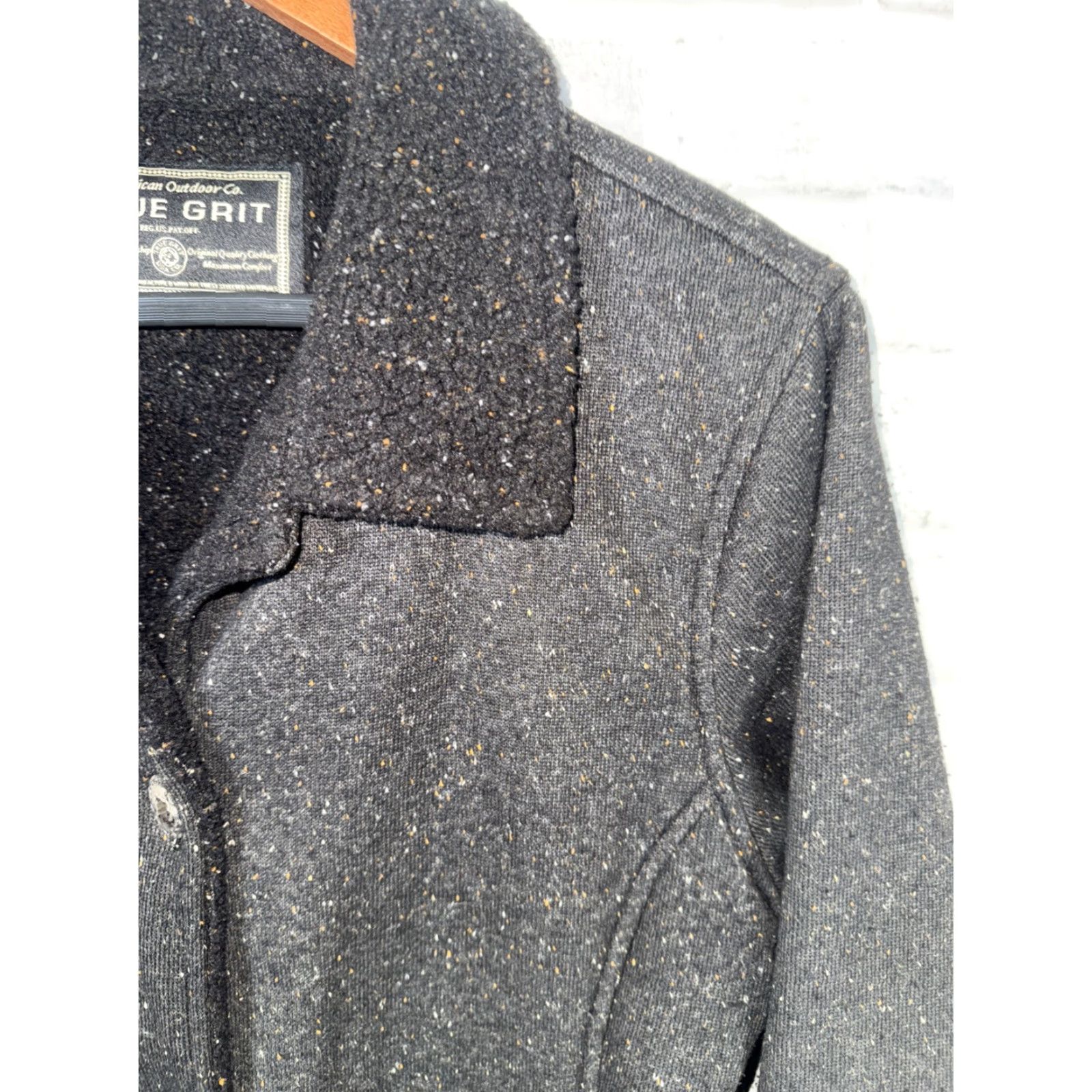 Vintage VINTAGE True Grit Jacket Womens M Gray Fleece Button Down Down Insulation Polyester Speckled Basic Jacket Size M / US 6-8 / IT 42-44 - 3 Thumbnail