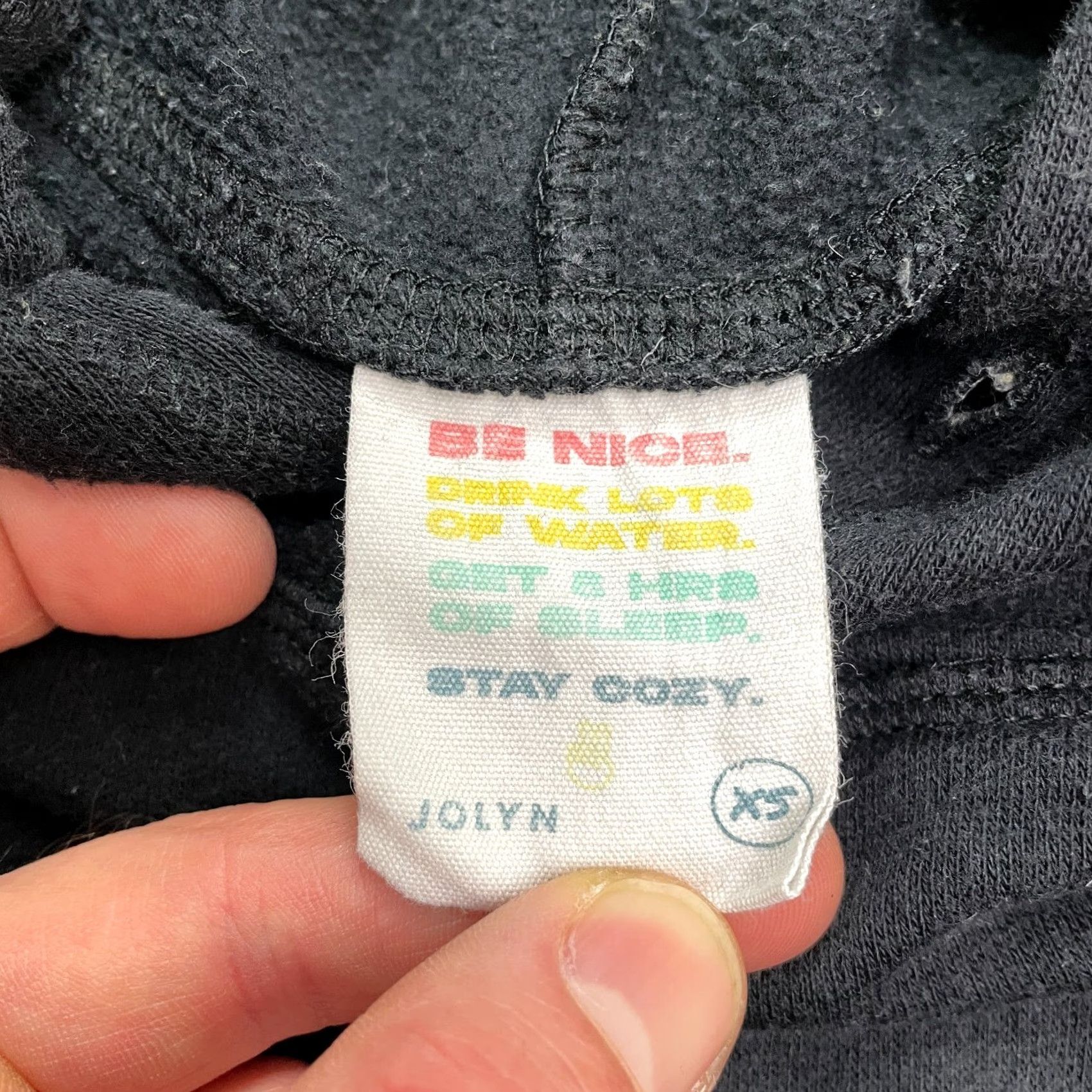 Vintage Jolyn Hoodie Pullover XS Black Embroidered Logo Pockets Womens Size XS / US 0-2 / IT 36-38 - 7 Thumbnail