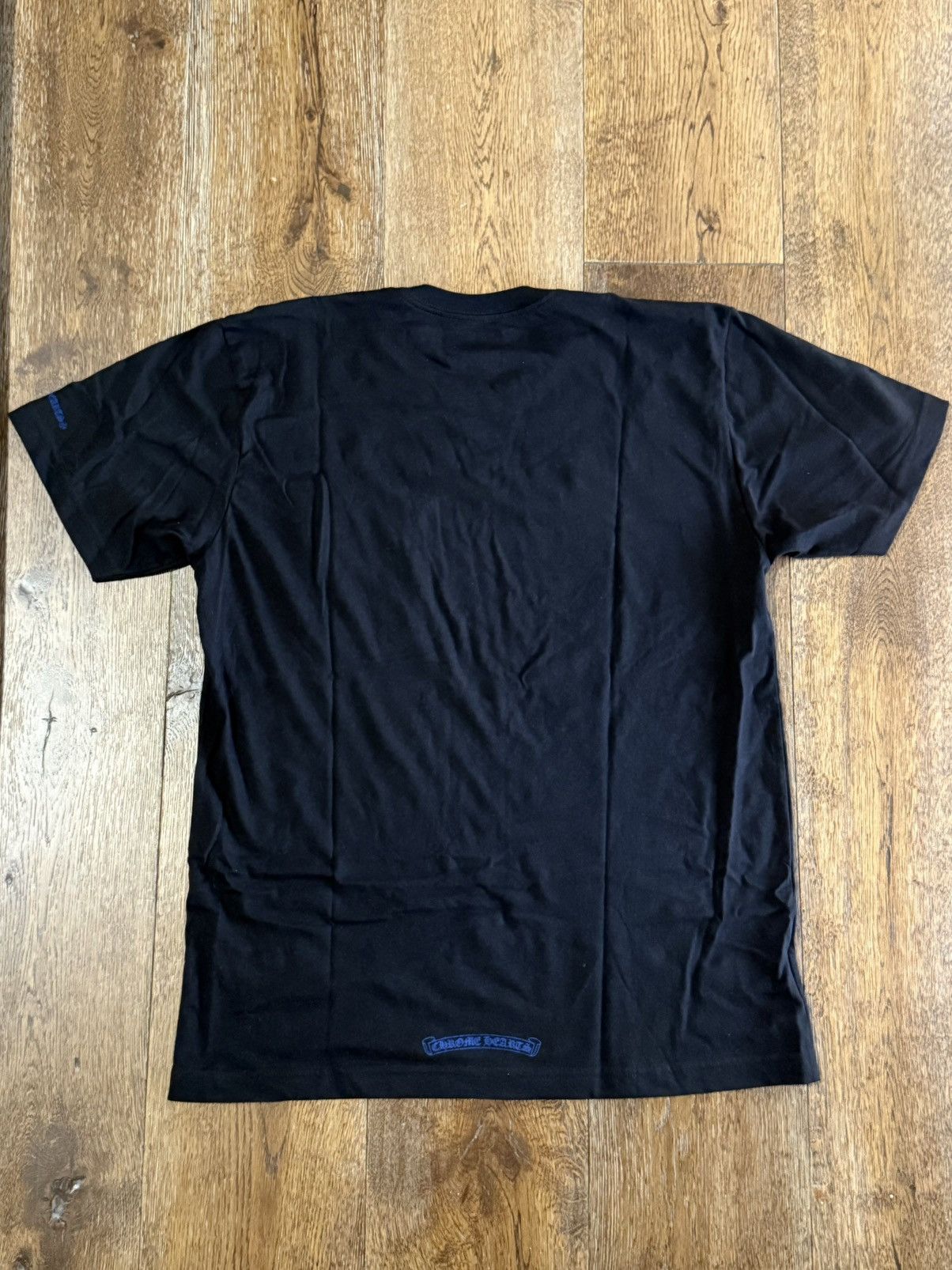 Chrome Hearts NEW Chrome hearts blue neck logo t shirt Size US L / EU 52-54 / 3 - 4 Thumbnail