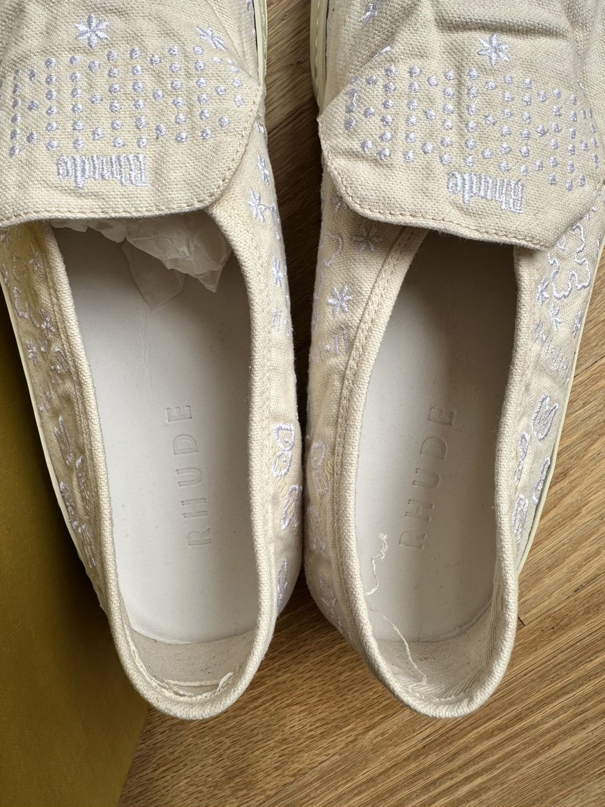 Rhude Rhude Slip On Sneaker Sz13 white/0377 Size US 13 / EU 46 - 3 Thumbnail