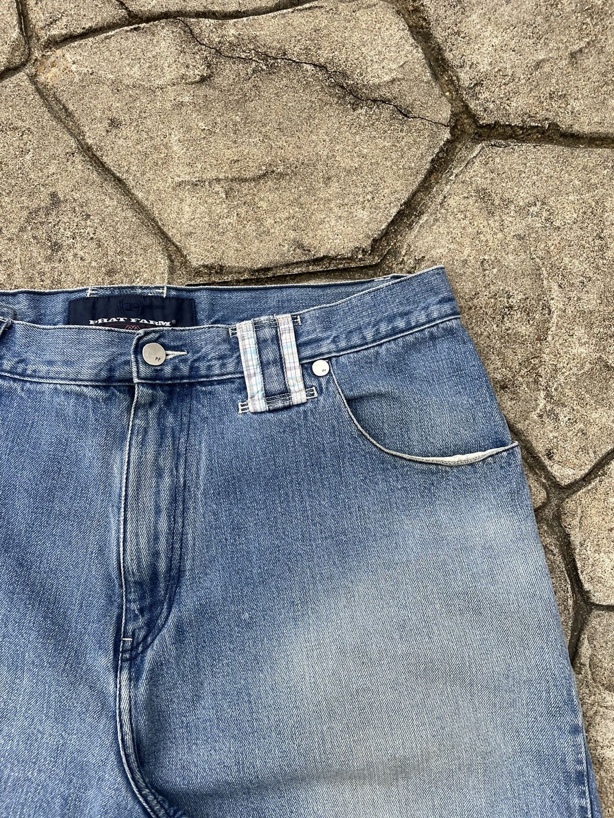 Phat Farm Y2K Phat Farm Rave Jean Shorts Size US 38 / EU 54 - 2 Thumbnail