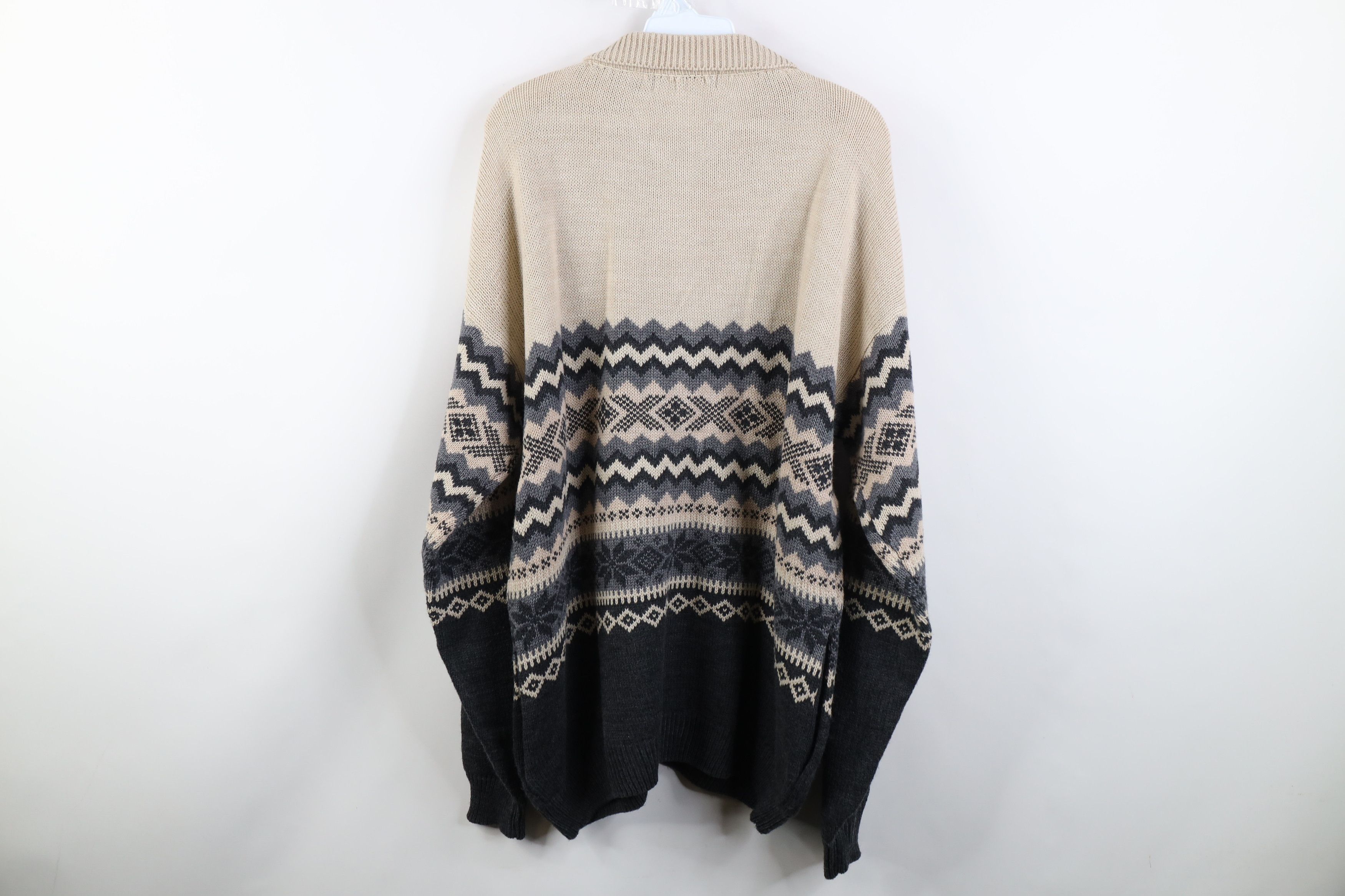 Vintage Vintage 90s Streetwear Full Zip Collared Cardigan Sweater Size US XL / EU 56 / 4 - 11 Thumbnail