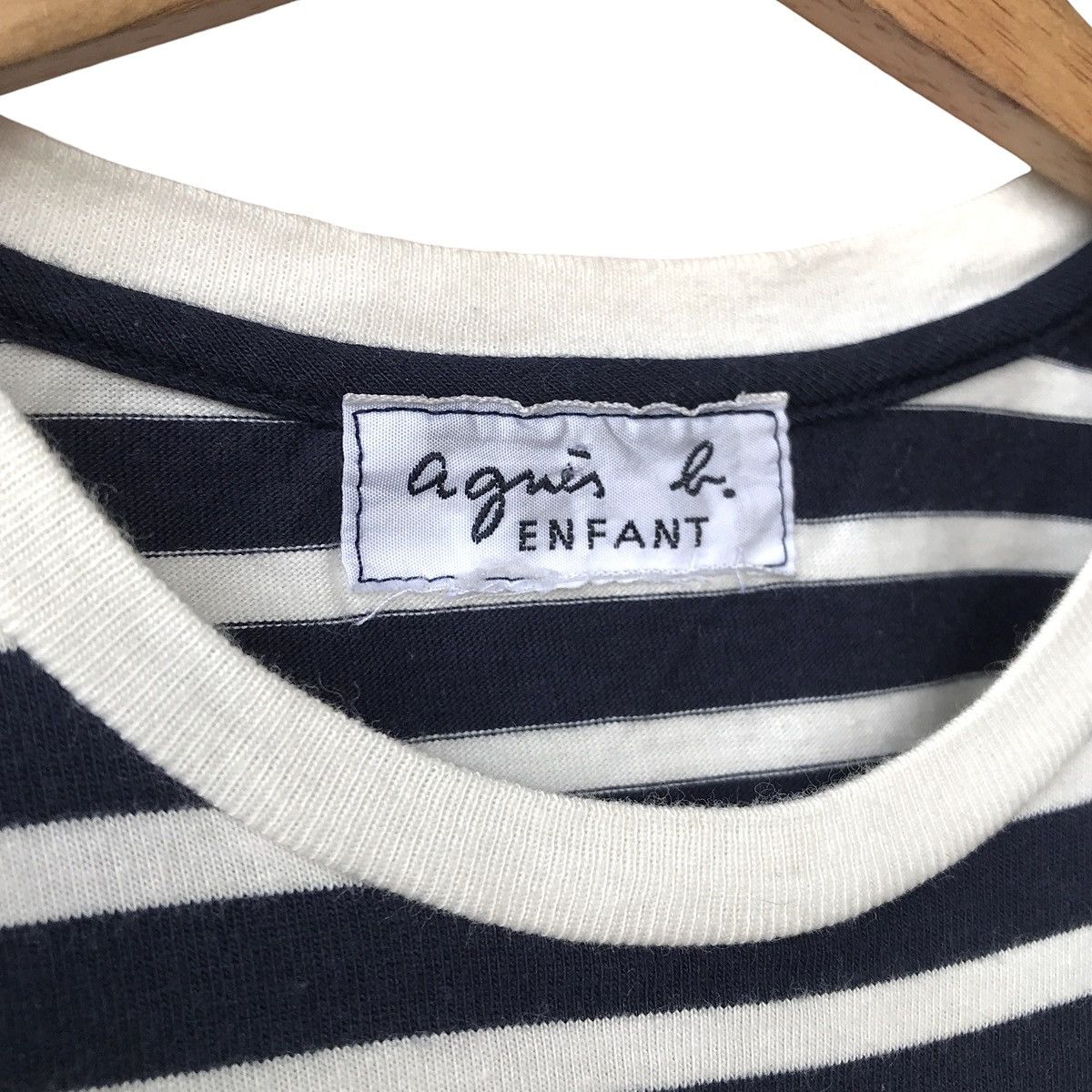 Designer × agnes b. Agnes B. Enfant Paris Basic Stripe Unisex Tee Size XS / US 0-2 / IT 36-38 - 4 Thumbnail