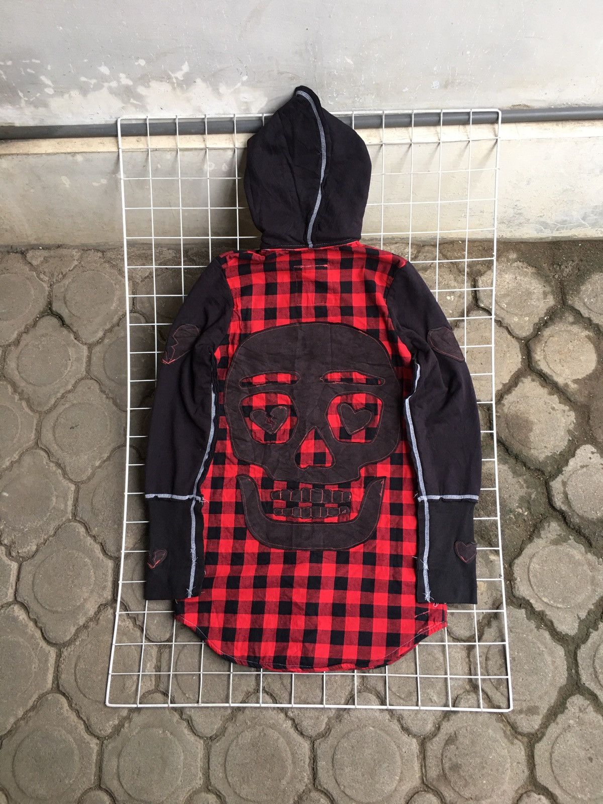 If Six Was Nine × Vintage Y2k Syc Fuk gothic skull patches hoodie Size M / US 6-8 / IT 42-44 - 4 Thumbnail