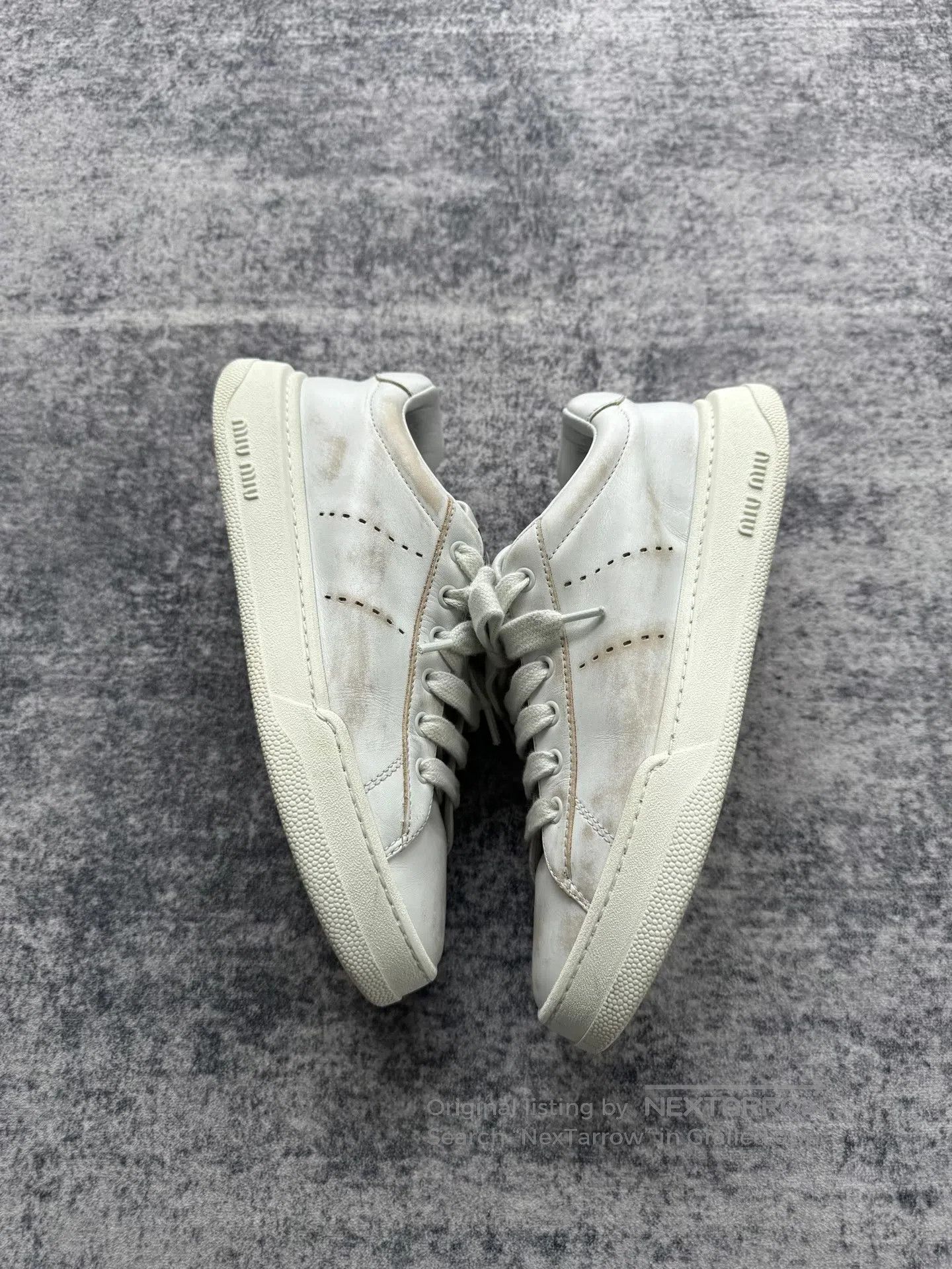 Miu Miu Miu Miu Distressed Dirty Shoes| Size US 7.5 / IT 37.5 - 3 Thumbnail