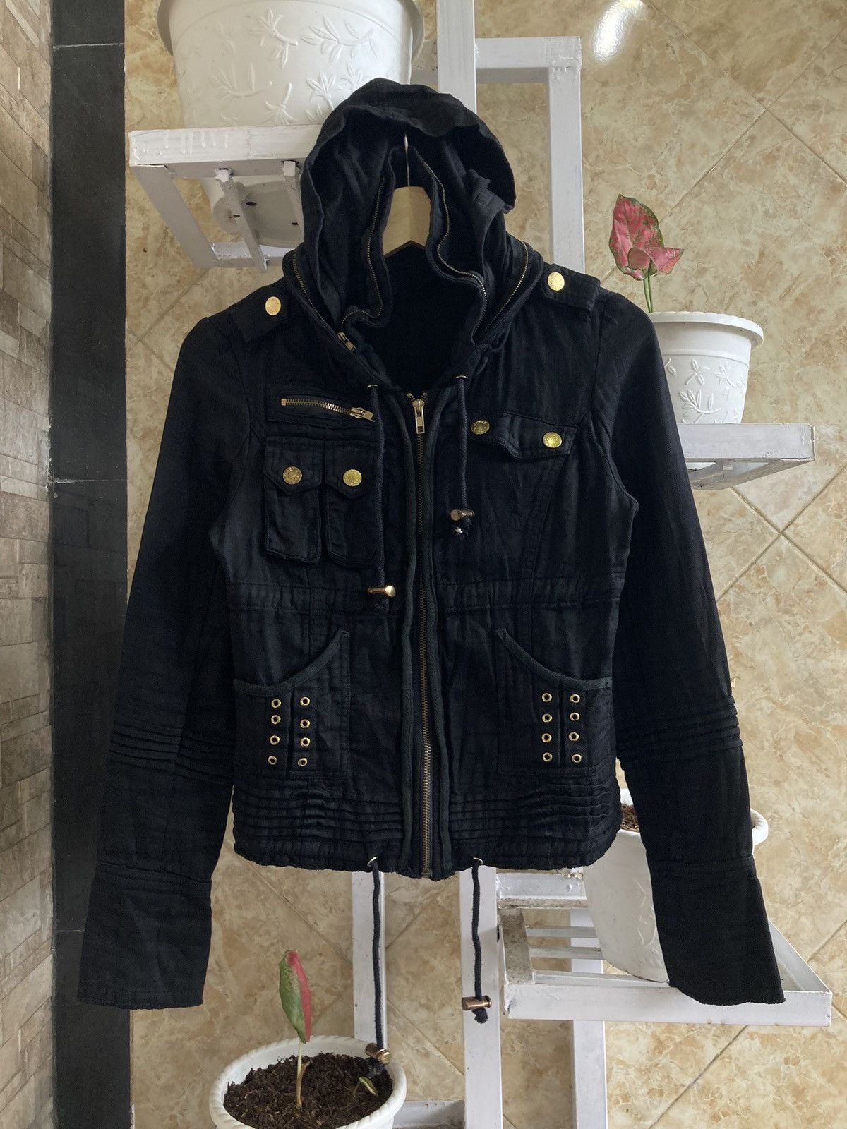 KMRii S-LAIRY - Bono Cargos Apocalypse Vkei Biker Jacket Japanese Size US S / EU 44-46 / 1 - 2 Thumbnail