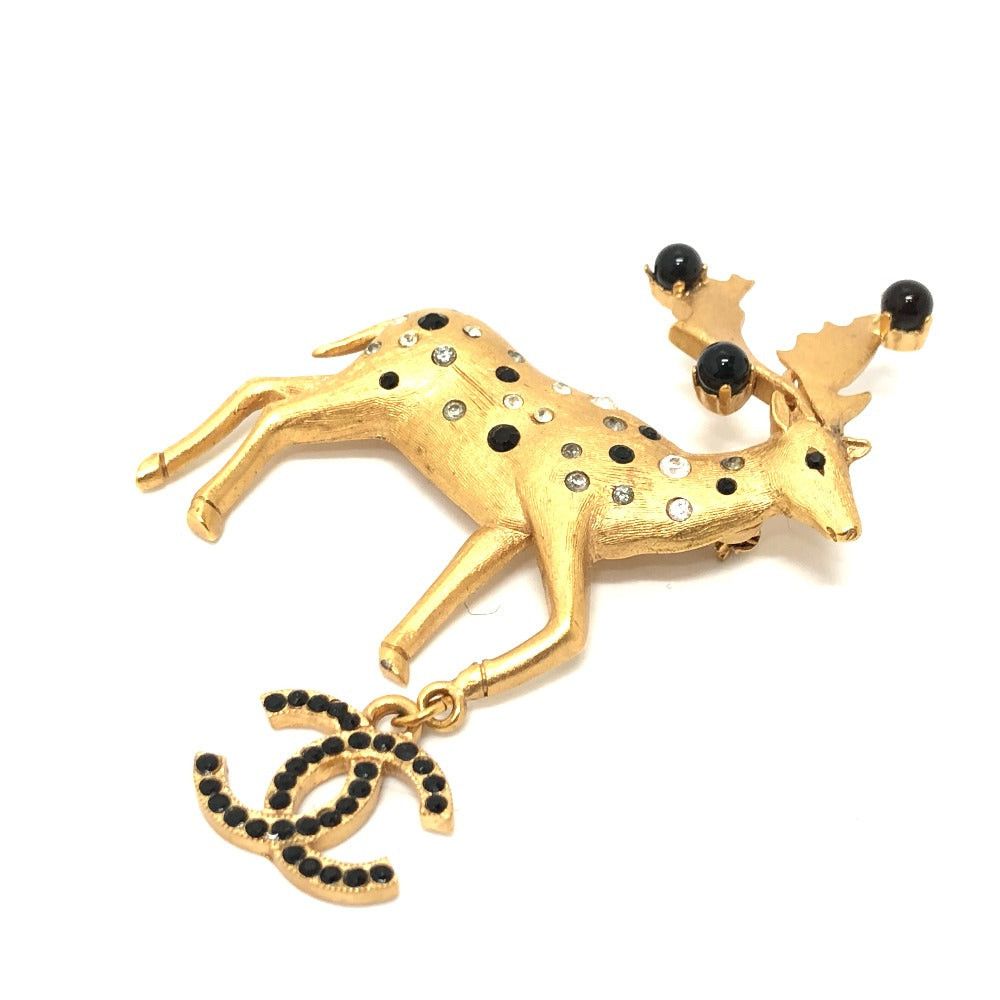Chanel Chanel 01A Accessories Daino Coma Mark Coco Brooch Metal Women Gold Size ONE SIZE - 1 Thumbnail