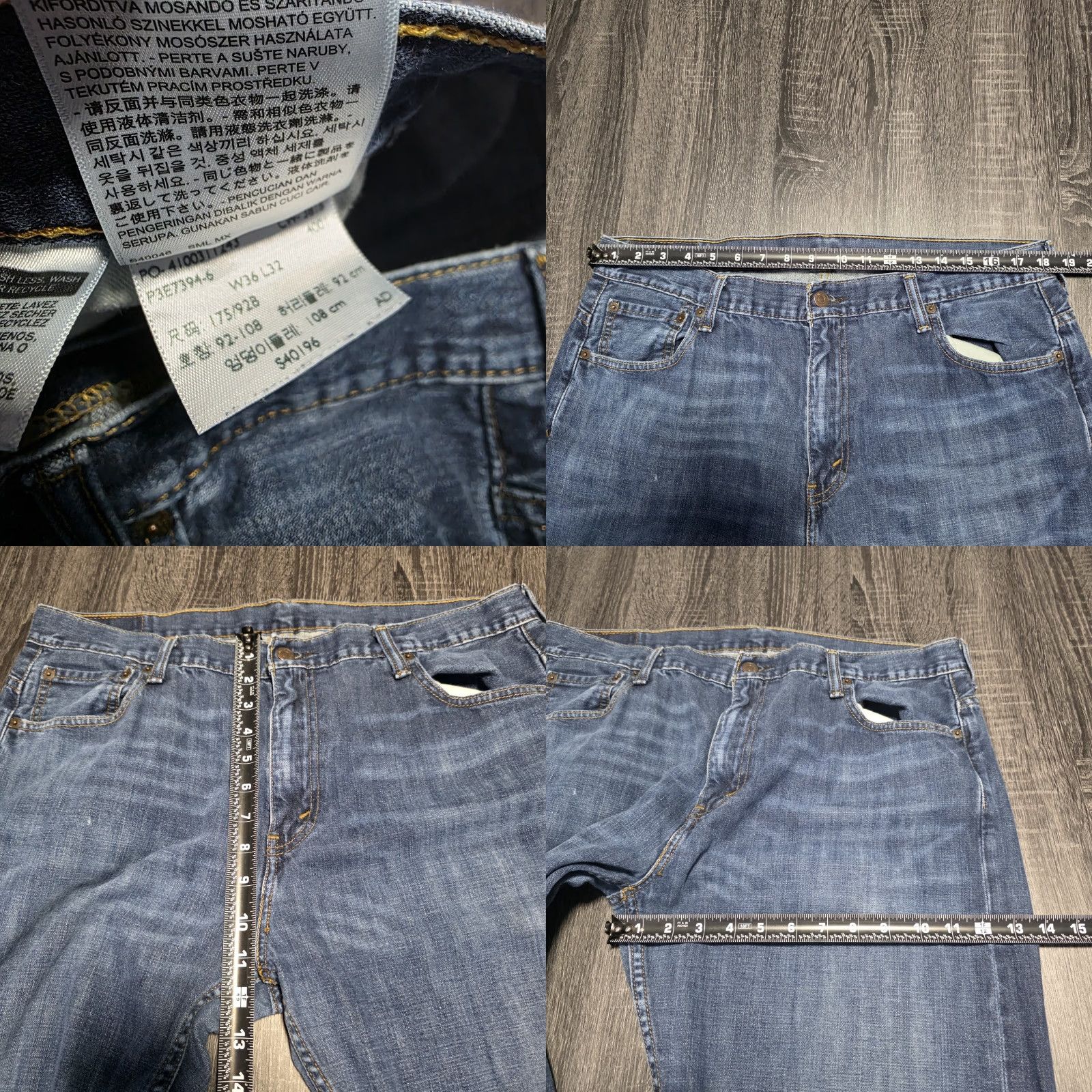 Levi's VINTAGE Levi's 569 Jeans Baggy Distressed Grunge 36x32 Blue Men Adult Wide-Leg Skateboard Size US 36 / EU 52 - 8 Thumbnail