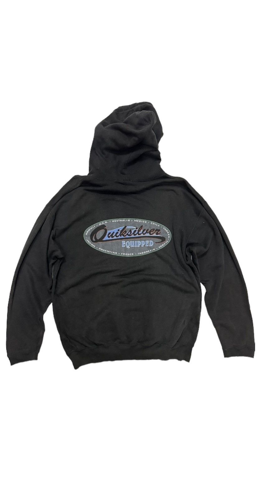 Quicksilver Y2K QUICKSILVER Distress Hoodies Size US XL / EU 56 / 4 - 1 Thumbnail