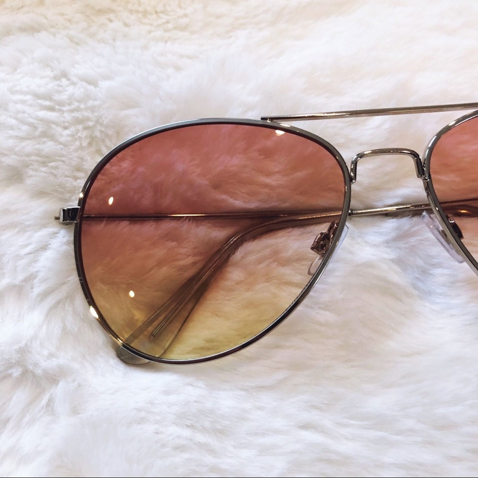 Other Rosalia Pink Yellow Full Rim Aviator Sunglasses Size ONE SIZE - 2 Thumbnail