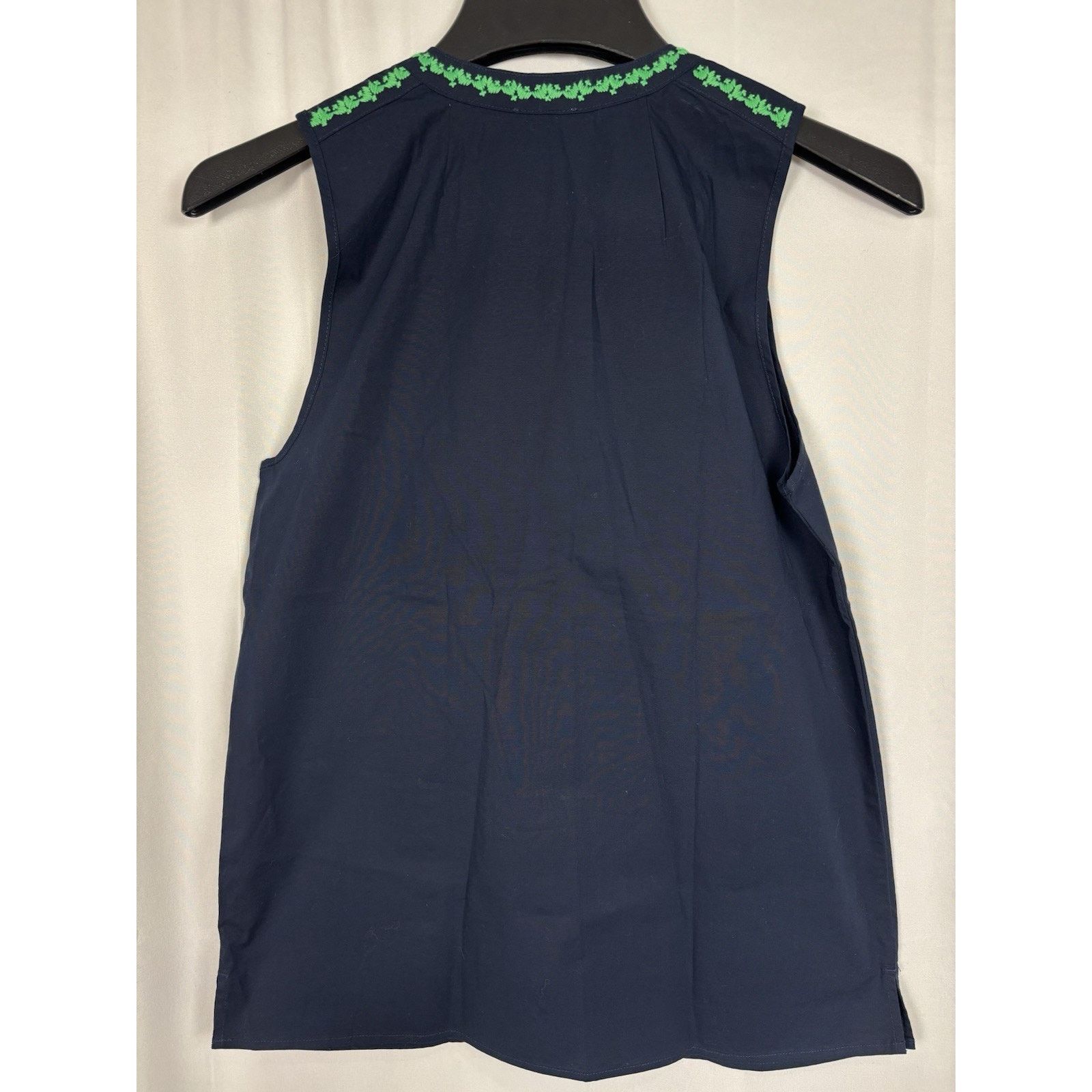 J.Crew J Crew Factory Blue Green Embroidered Tank Top Size 0 NWT Size XS / US 0-2 / IT 36-38 - 2 Thumbnail