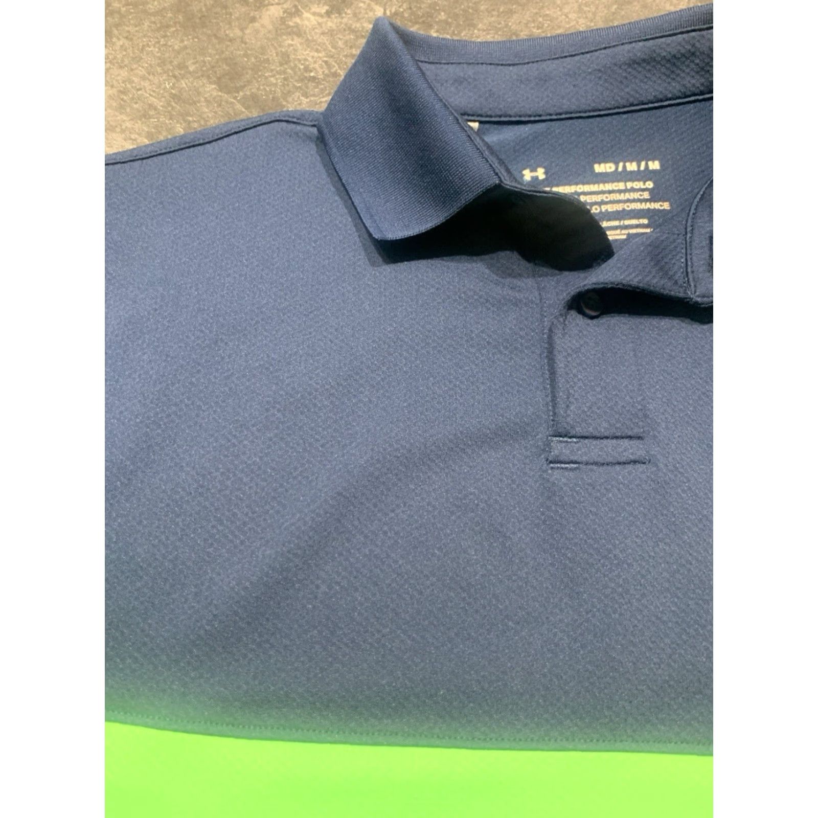 Under Armour VINTAGE Under Armour Golf Polo Shirt Men's Medium Blue Green Short Sleeve Collared Performance Activewear Size US M / EU 48-50 / 2 - 4 Thumbnail