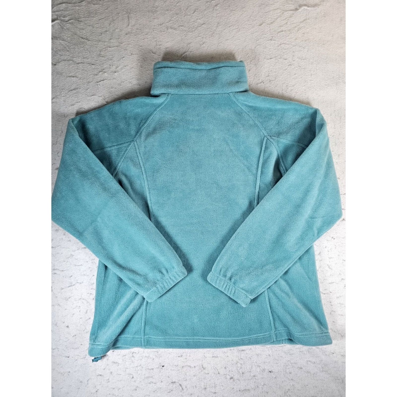 Altea Columbia Benton Springs Full Zip Fleece Mock Neck Jacket Women's 1X Teal Modern Outdoor 90s Vintage Mens? Womens Size XL / US 12-14 / IT 48-50 - 7 Thumbnail