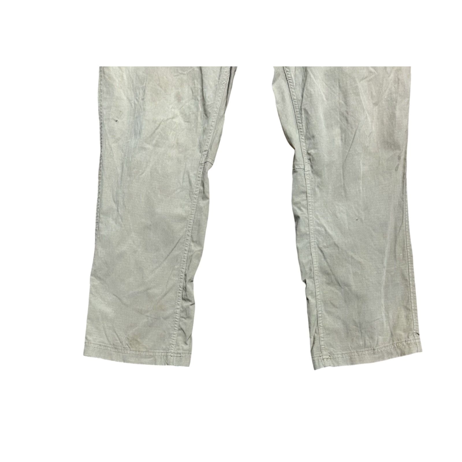 CO Duluth Trading Co Mens Standard Fit Pants 38x30 Light Brown Khaki Canvas Straight Leg Regular Rise Inseam 30 Fr Mens Pants Regular Brown Size US 38 / EU 54 - 4 Thumbnail