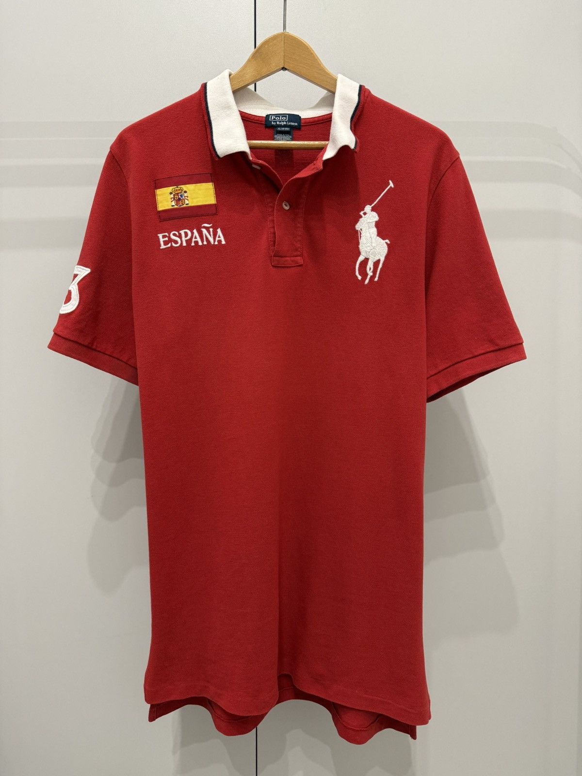 Sick Vintage Polo Ralph Lauren Spain Flag Polo Shirt RRL ERd