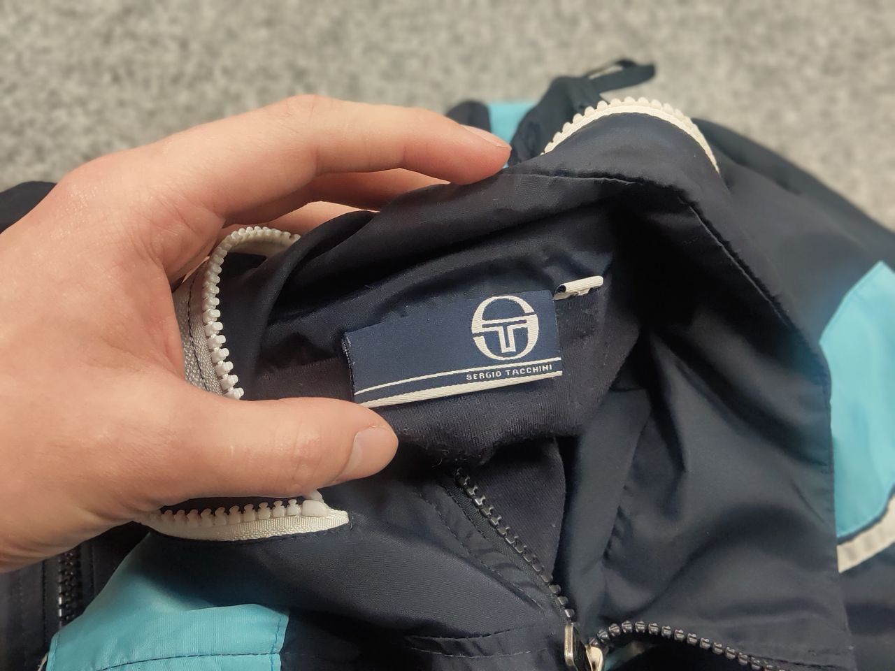 Sergio Tacchini Sergio Tacchini Light navy Logo jacket Zip Hoodie Vintage Size US L / EU 52-54 / 3 - 11 Thumbnail