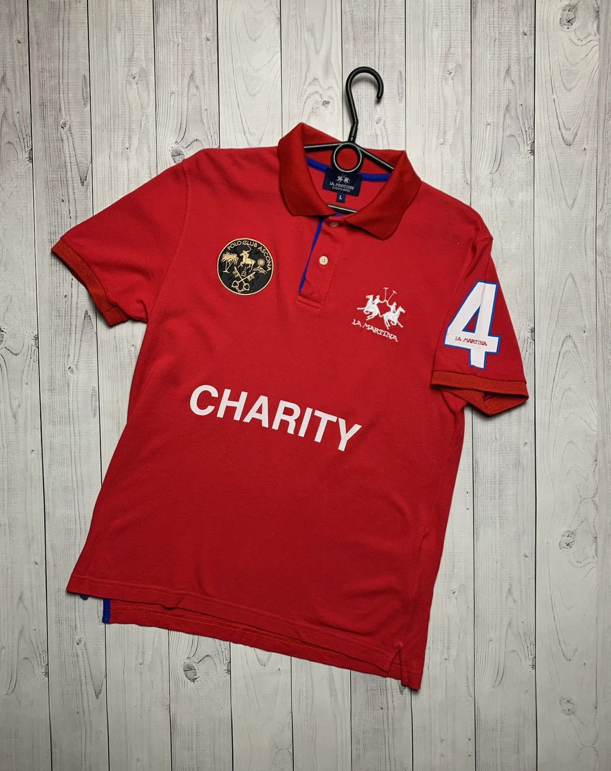 La Martina × Vintage Vintage l a Martina polo red logo 4 size L Charity Size US L / EU 52-54 / 3 - 1 Thumbnail