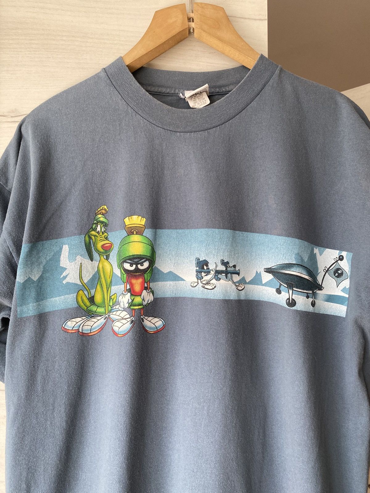 Cartoon Network Vintage Looney Tunes T-Shirt Marvin Martian 90s Retro Size US XL / EU 56 / 4 - 2 Thumbnail