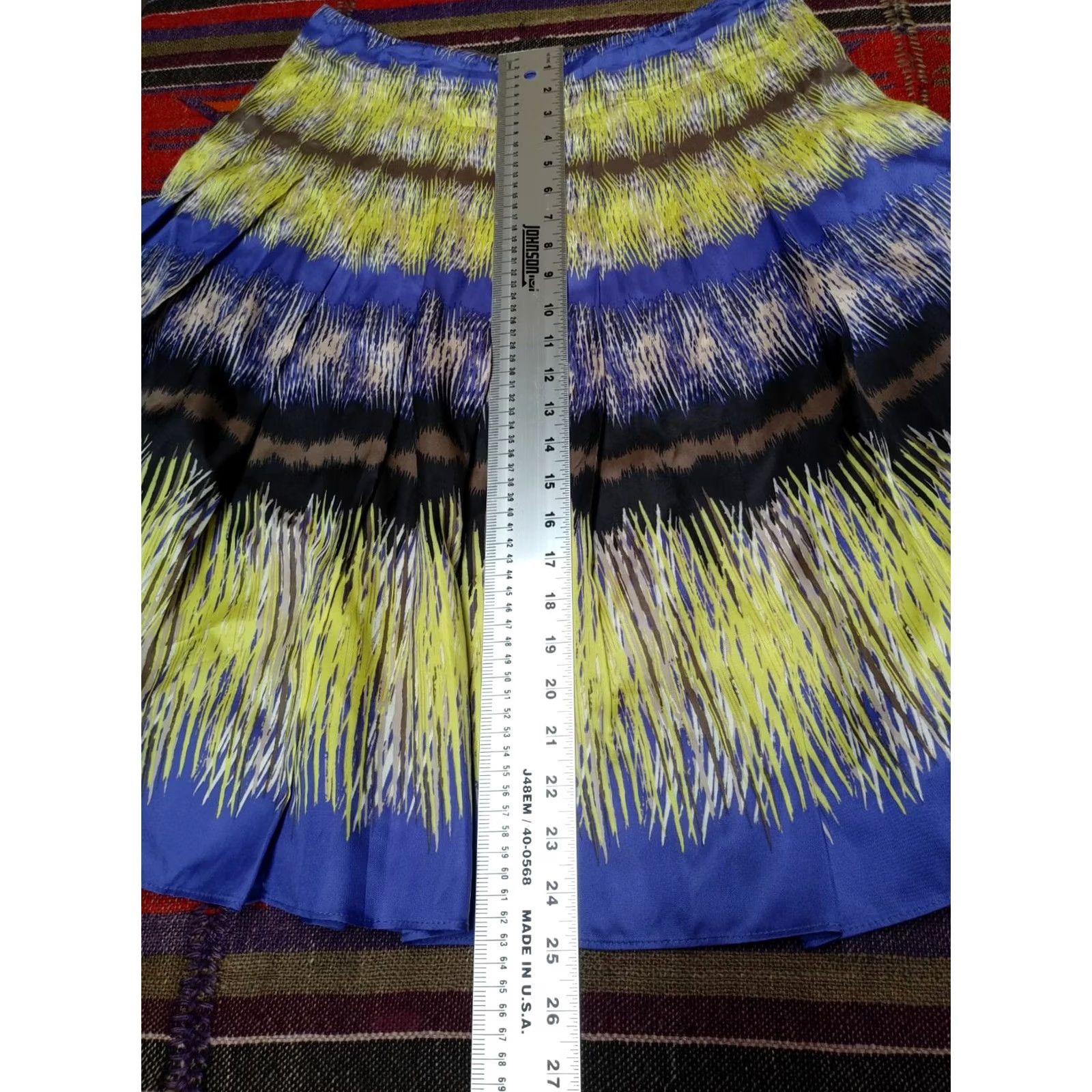 Jones New York Jones New York Collection Women's 10P Pleated Midi Skirt A-Line Multicolor Casual Size 32" / US 10 / IT 46 - 3 Thumbnail
