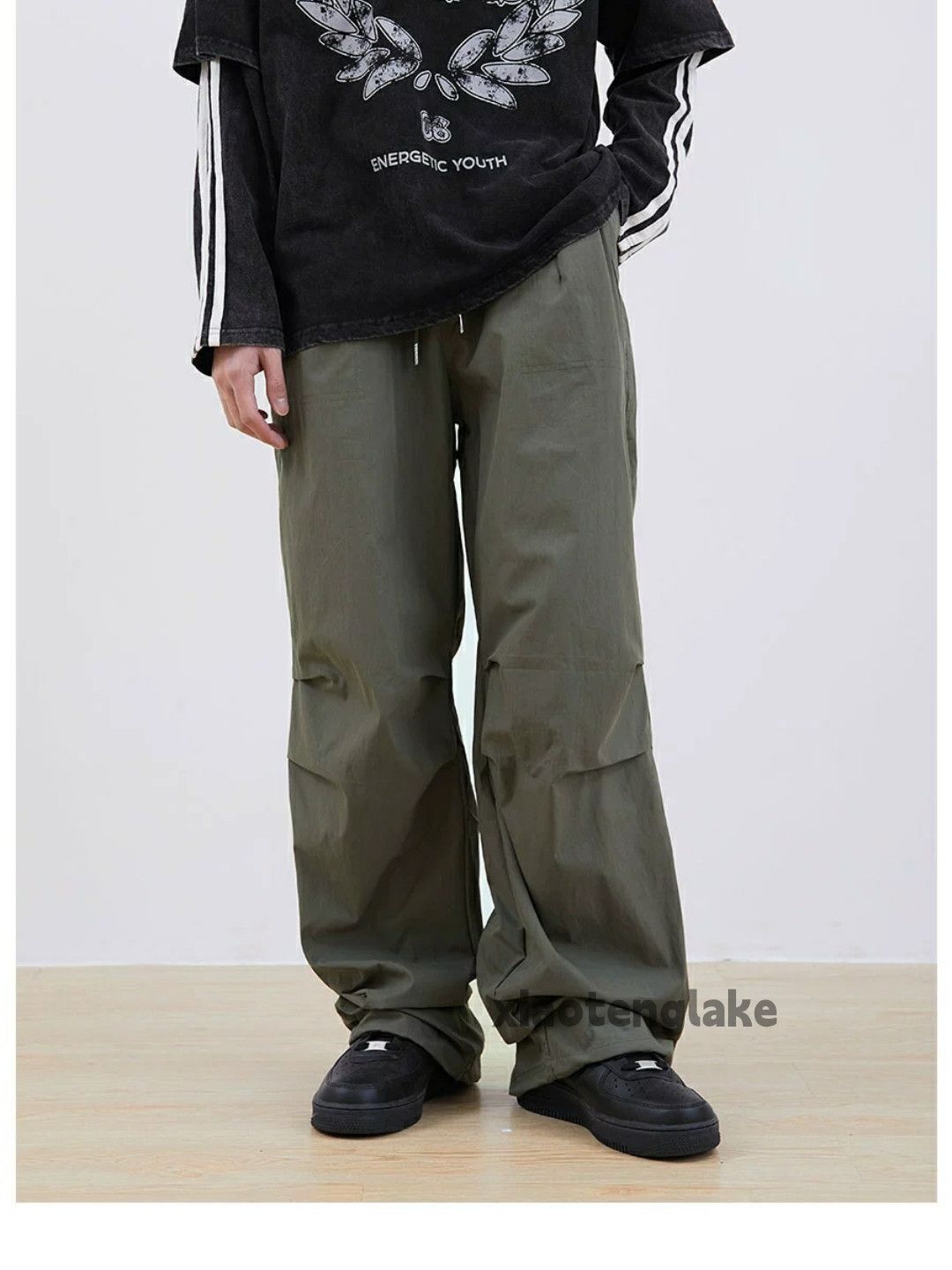 Designer × Japanese Brand × Vintage loose baggy military skate hiphop pleated utility pants Size US 32 / EU 48 - 4 Thumbnail