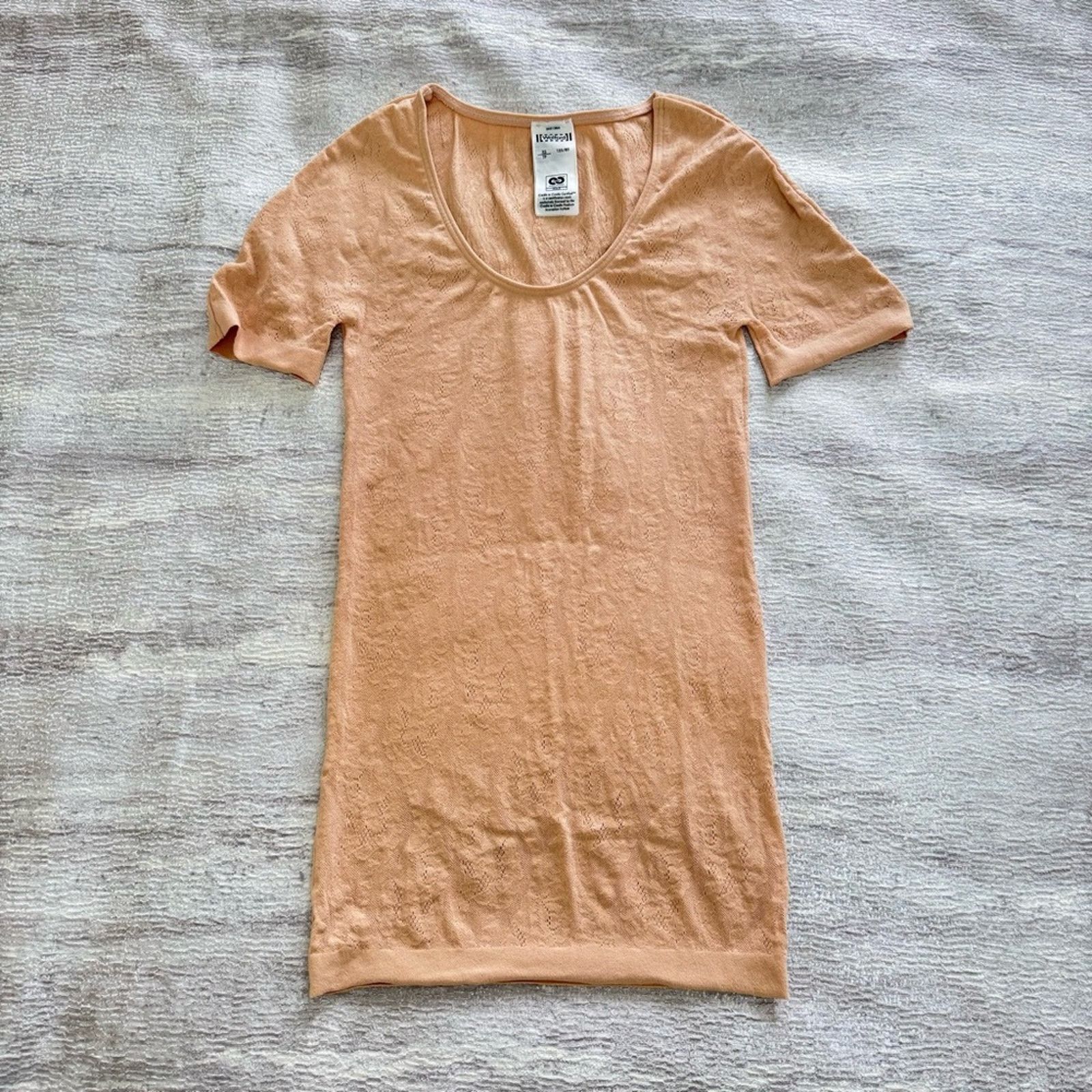 Wolford NWOT! Wolford Ninat Nude Short Sleeve Lace Top, Size XS Size XS / US 0-2 / IT 36-38 - 2 Thumbnail