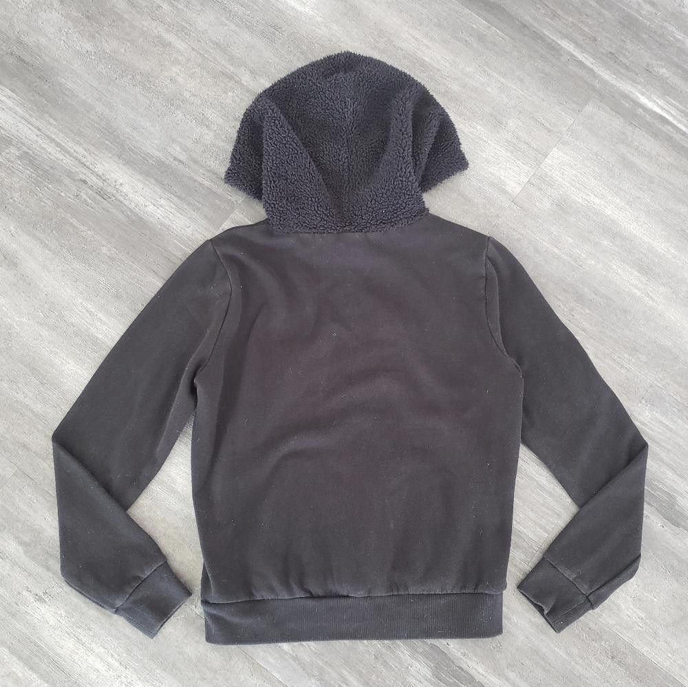 Designer Black Classic VS Sherpa Detailed Hoodie Size S / US 4 / IT 40 - 2 Thumbnail