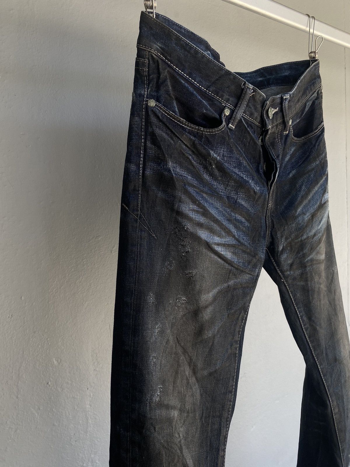 GOSTAR DE FUGA × If Six Was Nine × Le Grande Bleu (L.G.B.) Fuga Waxed jeans Size US 32 / EU 48 - 2 Thumbnail