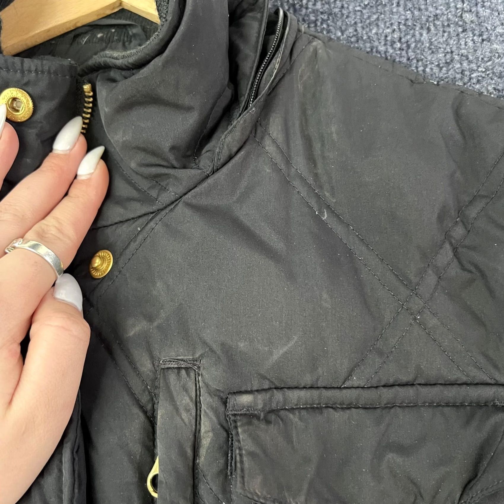 Lands' End Lands' End Vest Womens Large Black Quilted Down Puffer Full Zip Pockets Outdoor Size L / US 10 / IT 46 - 3 Thumbnail