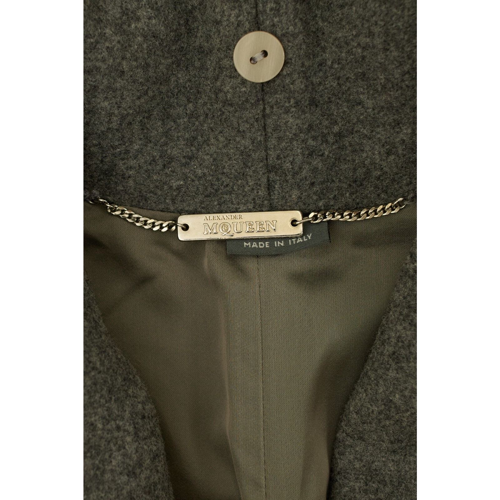 Alexander McQueen F/W 2003 'Scanners' Grey Wool Coat Size M / US 6-8 / IT 42-44 - 4 Thumbnail