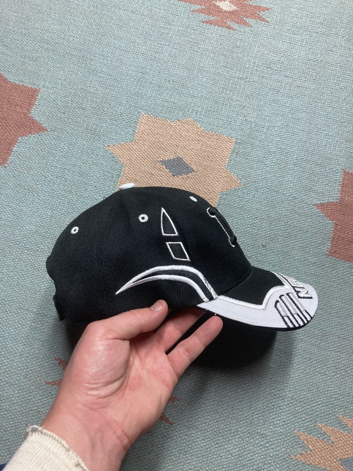 Vintage VTG y2k Strapback hat New York NY black goth hip hop NWOT Size ONE SIZE - 4 Thumbnail