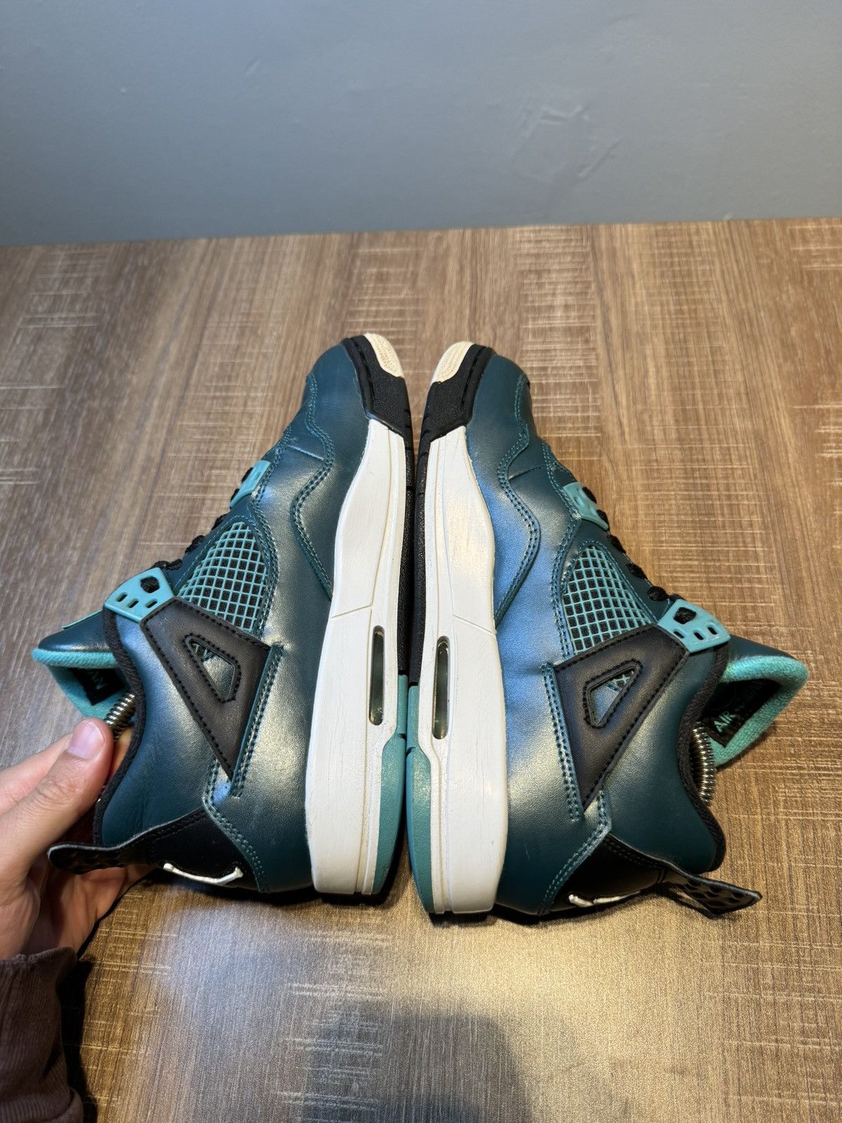 Jordan Brand NIKE AIR JORDAN 4 IV TEAL WHITE BLACK SIZE 5.5Y/ W 7 Shoes Size US 7 / IT 37 - 5 Thumbnail