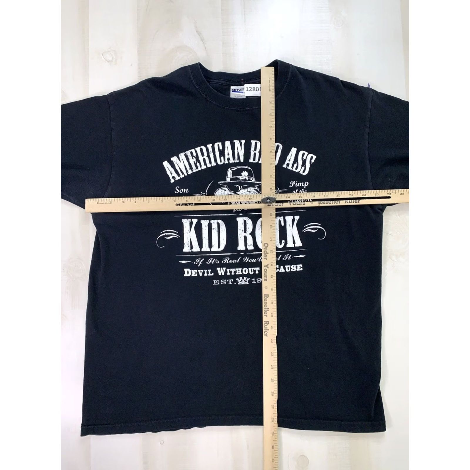 Anvil VINTAGE Kid Rock American Bad Ass Concert Shirt Anvil Distressed Graphic Tee Shirt XL Black Mens Rock 90s Cowboy Size US XL / EU 56 / 4 - 2 Thumbnail