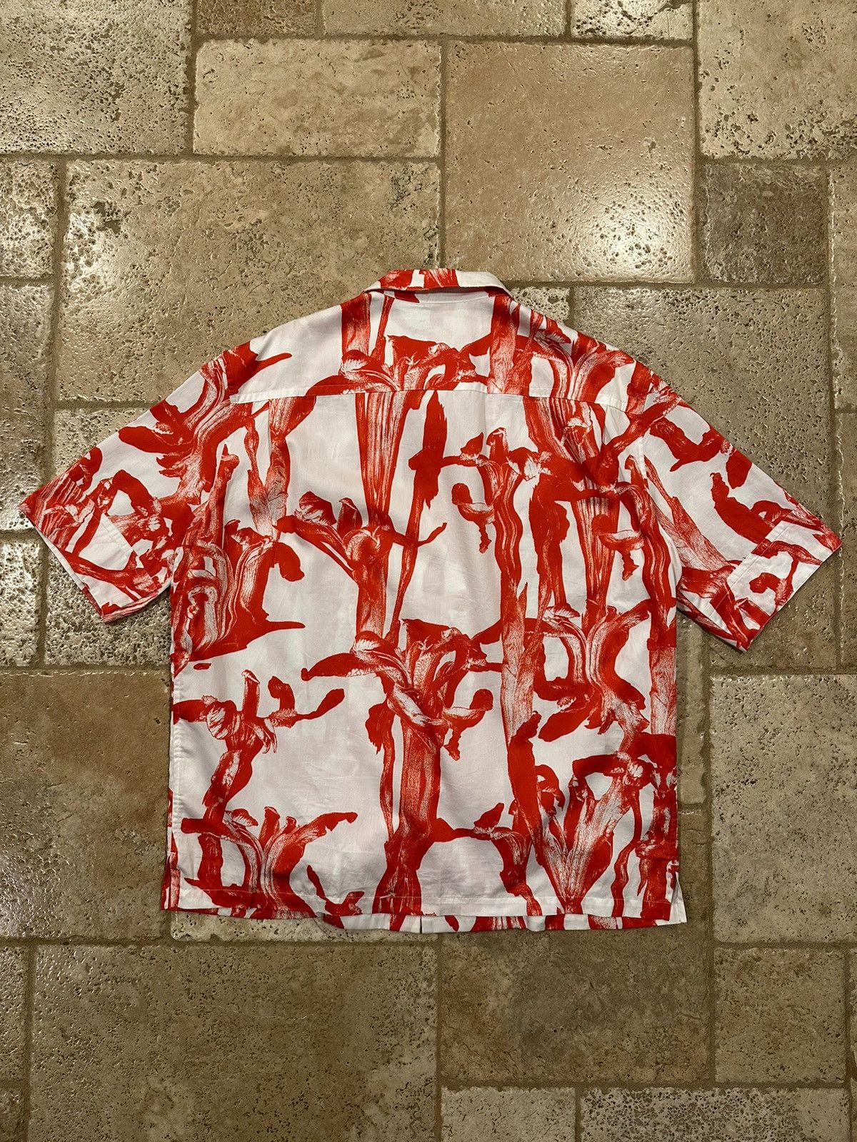 Givenchy Givenchy x MMW Iris Floral Flower Logo Button Up Shirt Size US L / EU 52-54 / 3 - 9 Thumbnail