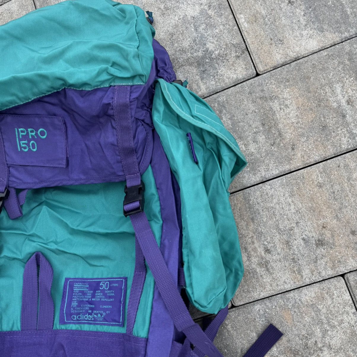 Adidas CRAZY! Adidas Retro 90s Pro 50 Himalaya Backpack Hiking Rare Size ONE SIZE - 6 Thumbnail