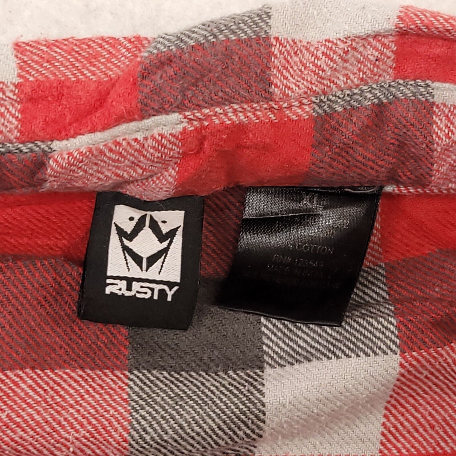 Rusty Rusty Gingham Flannel Shirt Men Size Extra Large XL Red Gray Size US XL / EU 56 / 4 - 3 Thumbnail