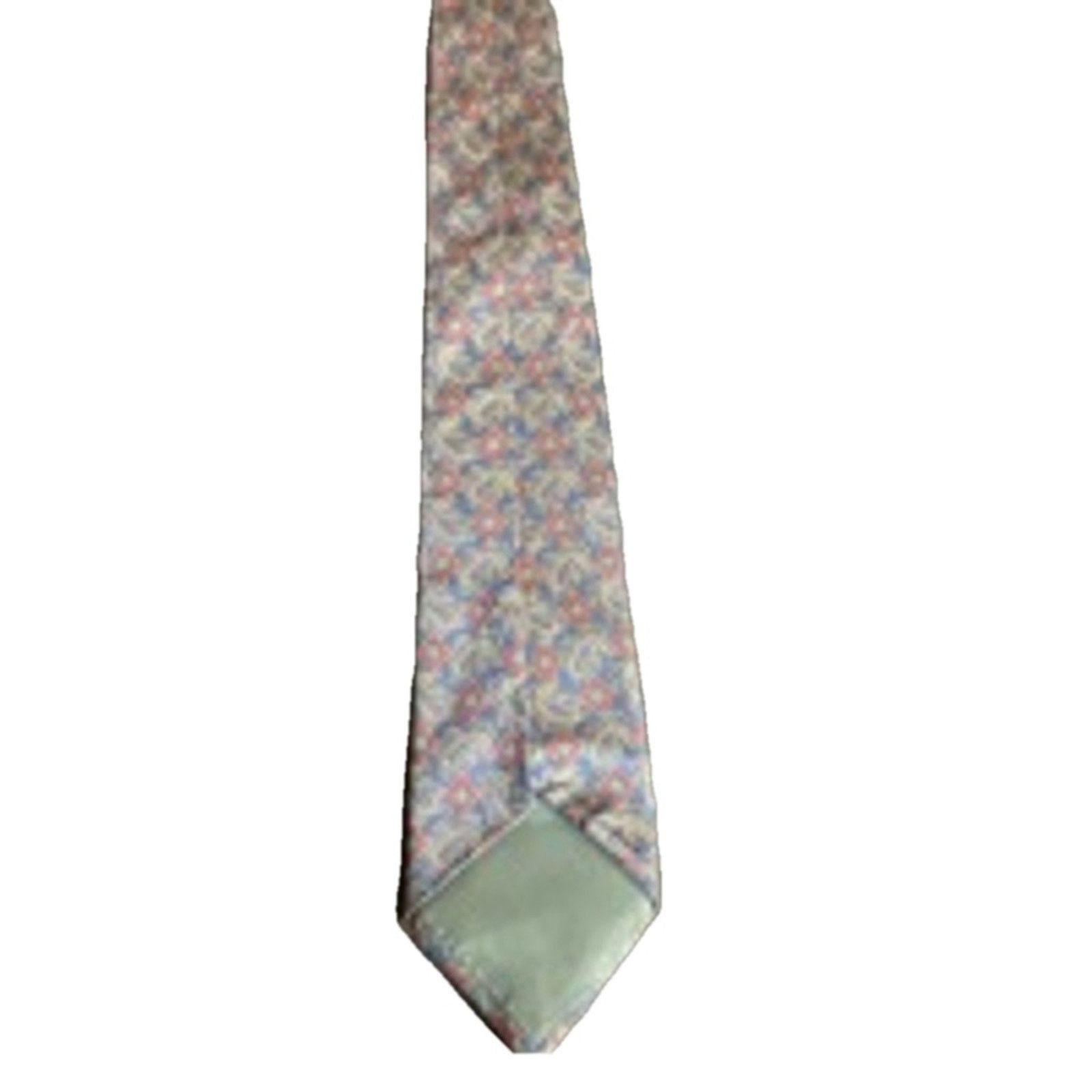 Other Vintage 90s Paisley Print Tie Blue Red Gold Briar Hand Size ONE SIZE - 6 Thumbnail