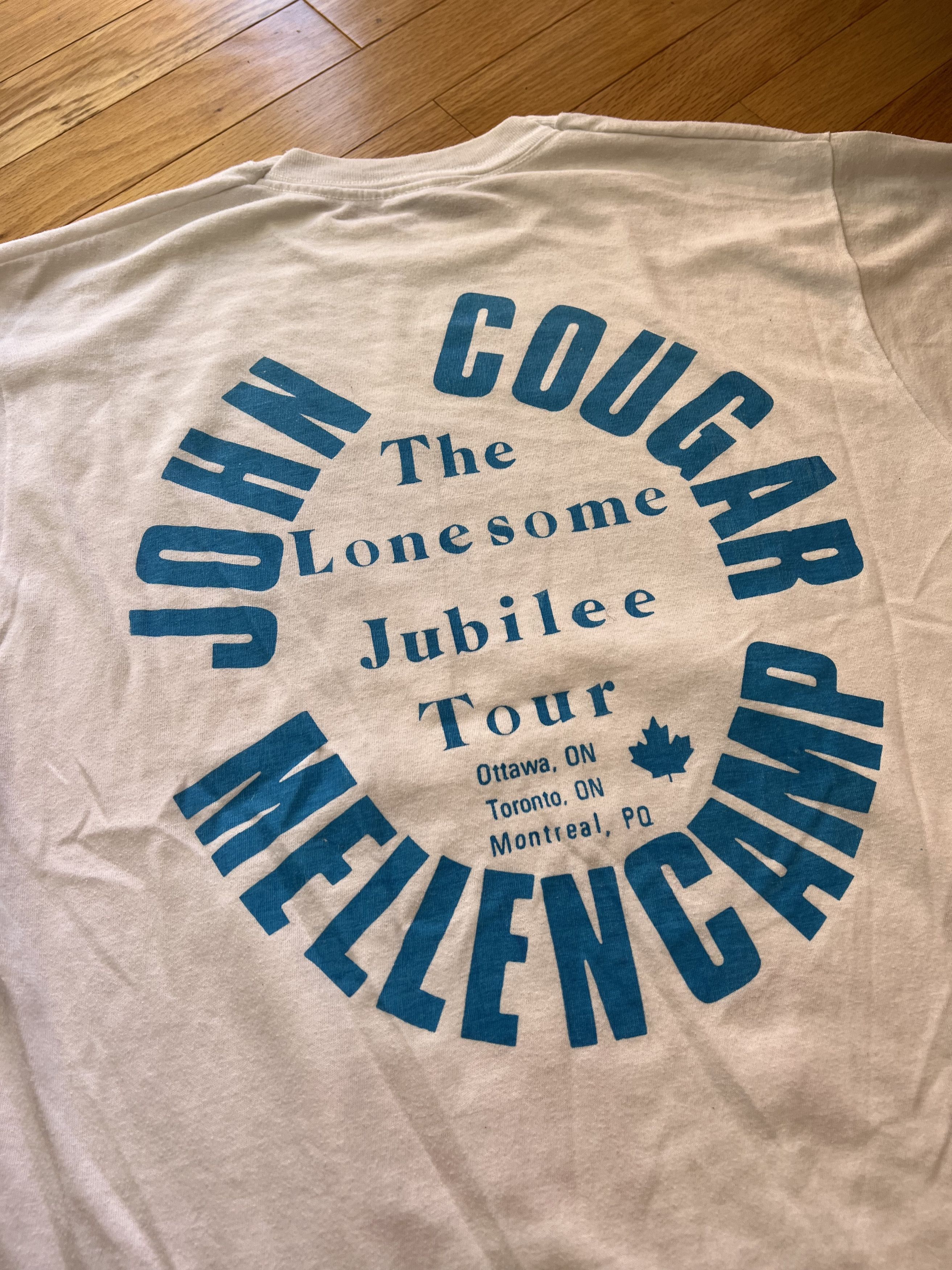 Vintage 1987 John Cougar Mellencamp Tour Tee Size US XL / EU 56 / 4 - 6 Thumbnail
