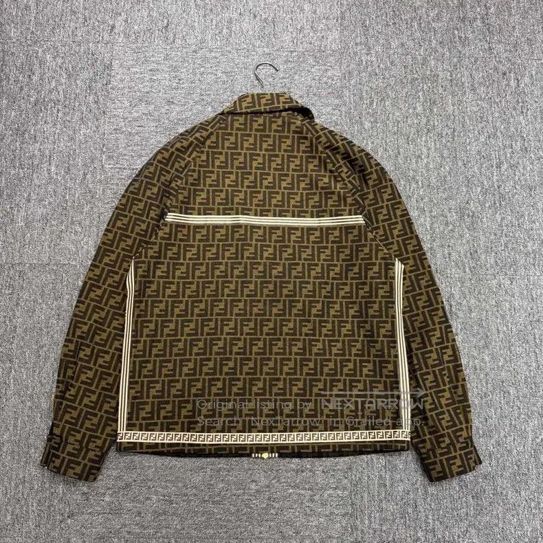 Fendi Fendi Monogrammed Leather and Fur Integrated Jacket Size US S / EU 44-46 / 1 - 5 Thumbnail